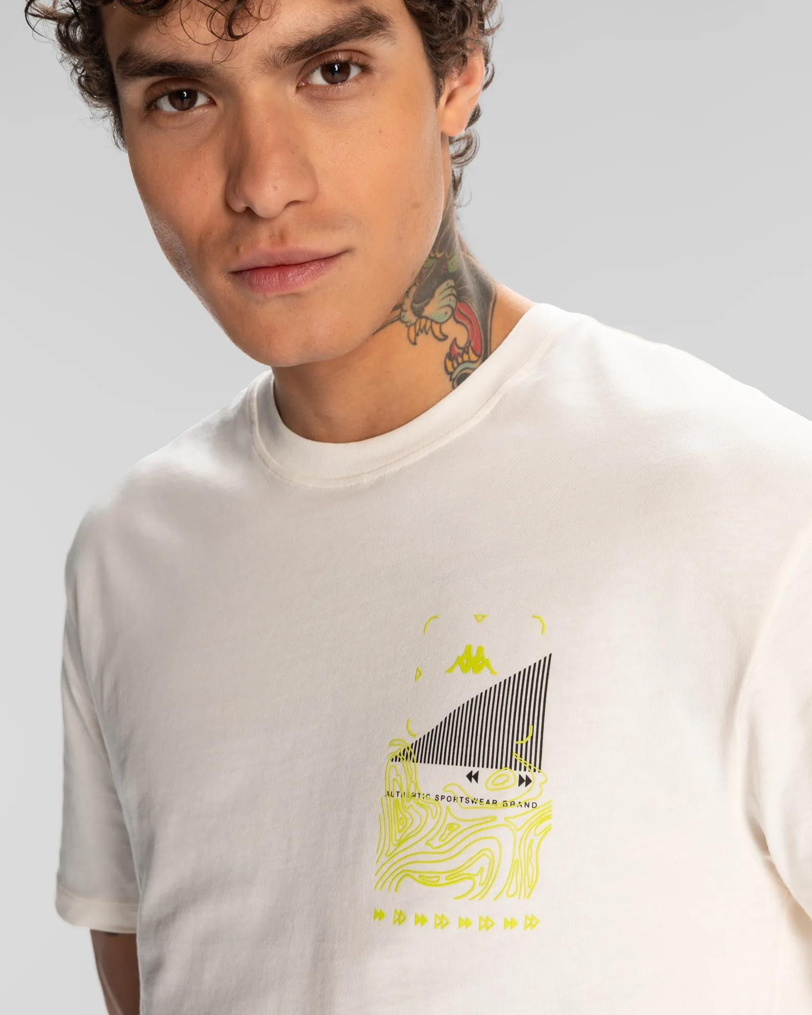 Kappa Authentic Spacetime T-Shirt Erkek  Bisiklet Yaka Tshirt