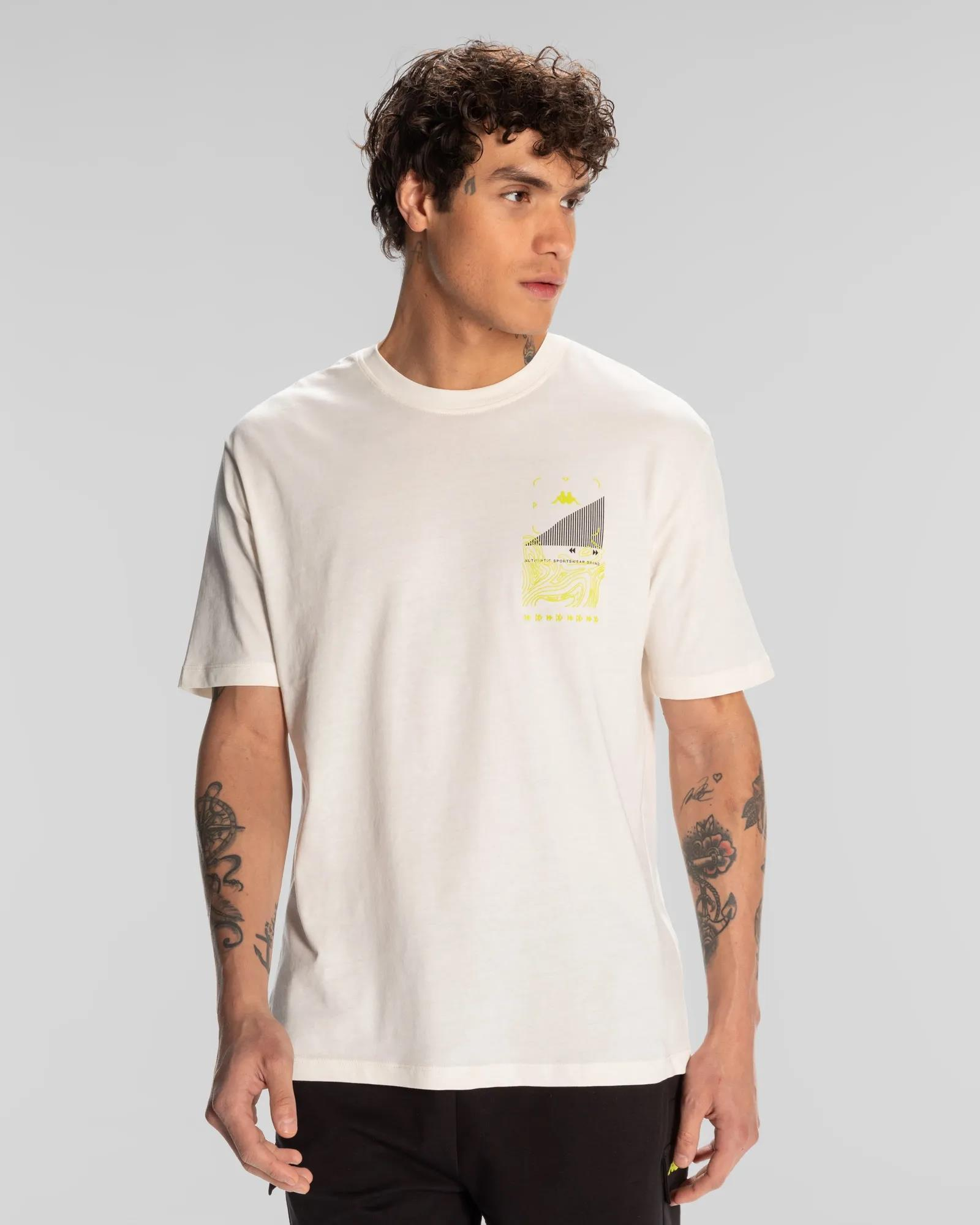 Kappa Authentic Spacetime T-Shirt Erkek  Bisiklet Yaka Tshirt