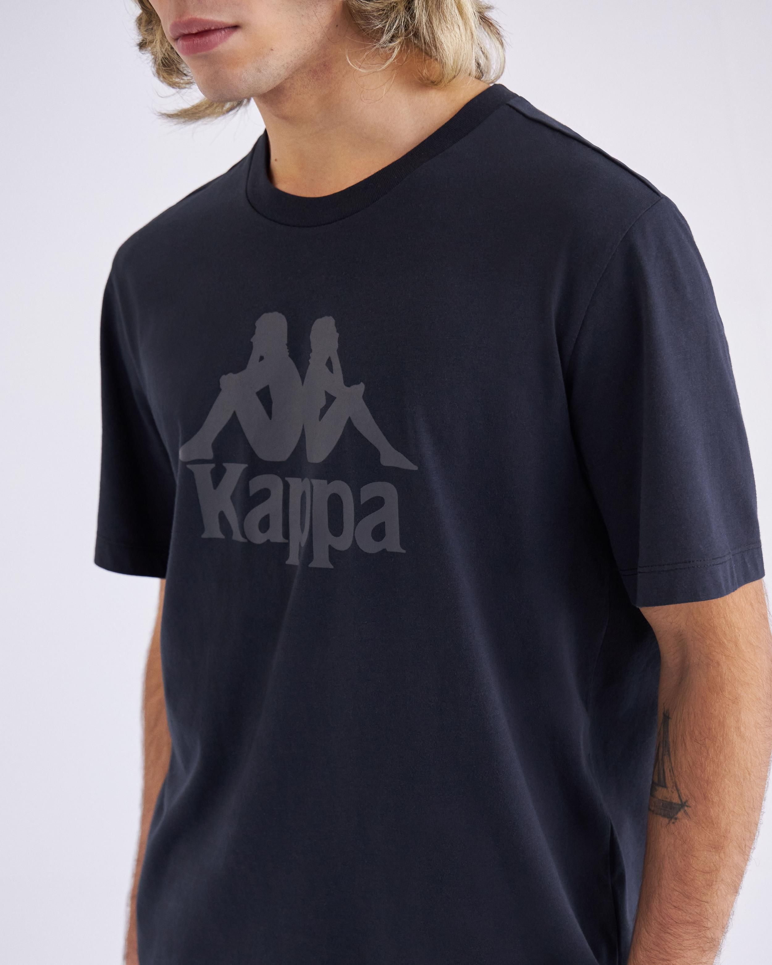 Kappa Authentic Tahitix Tk Erkek Siyah Bisiklet Yaka Tshirt