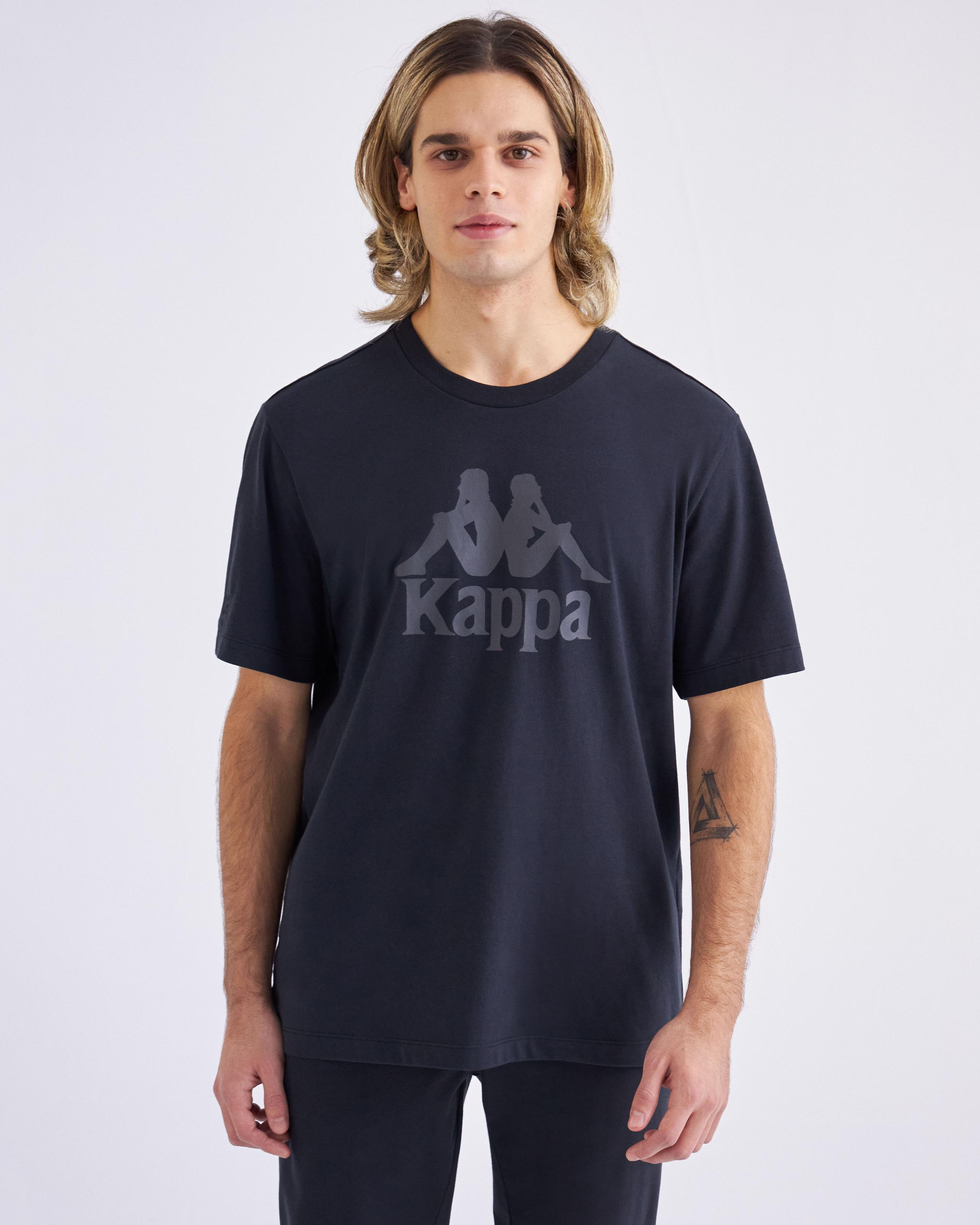 Kappa Authentic Tahitix Tk Erkek Siyah Bisiklet Yaka Tshirt