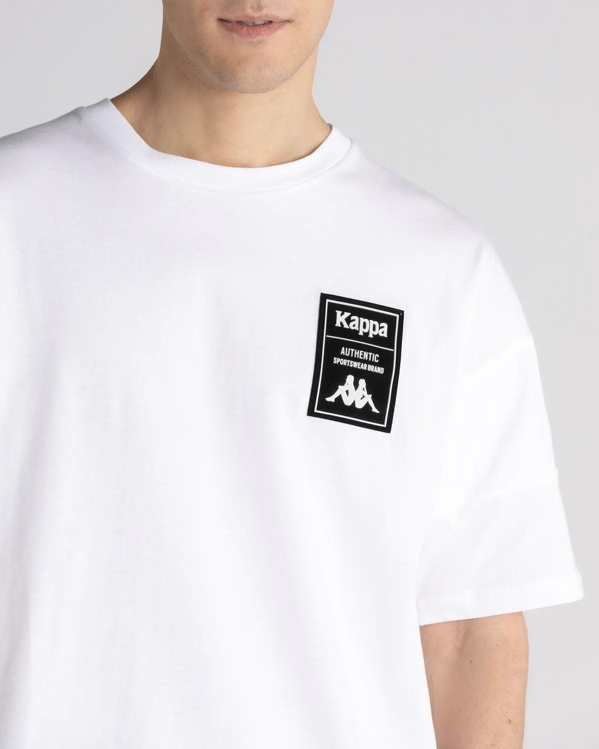 Kappa Authentic Techvilek Tk Erkek Beyaz Bisiklet Yaka Tshirt