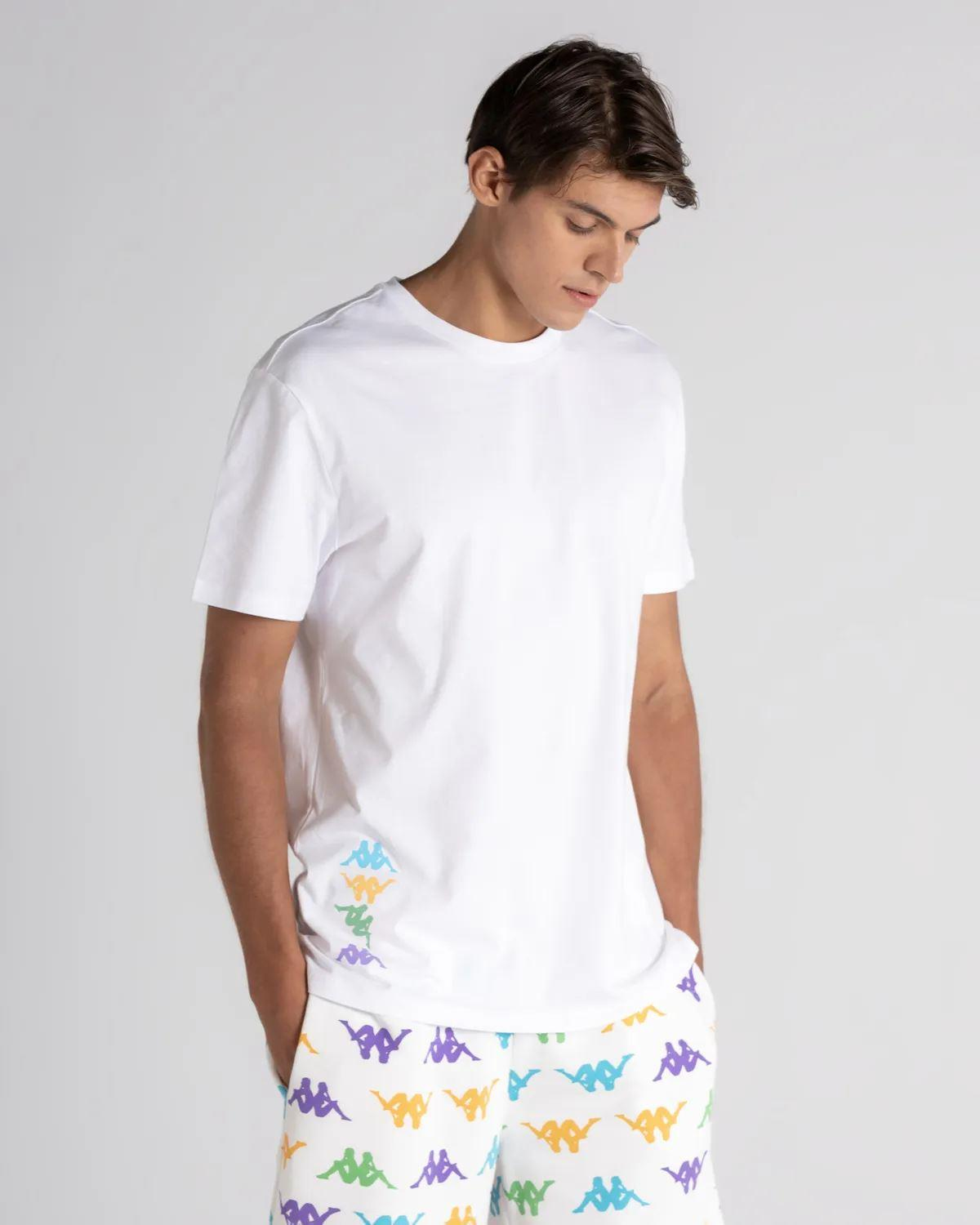 Kappa Authentic Winay Erkek Beyaz Bisiklet Yaka Tshirt
