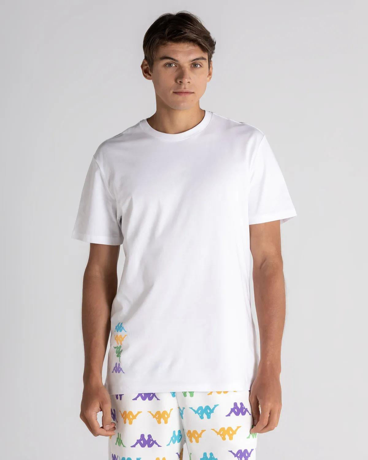 Kappa Authentic Winay Erkek Beyaz Bisiklet Yaka Tshirt