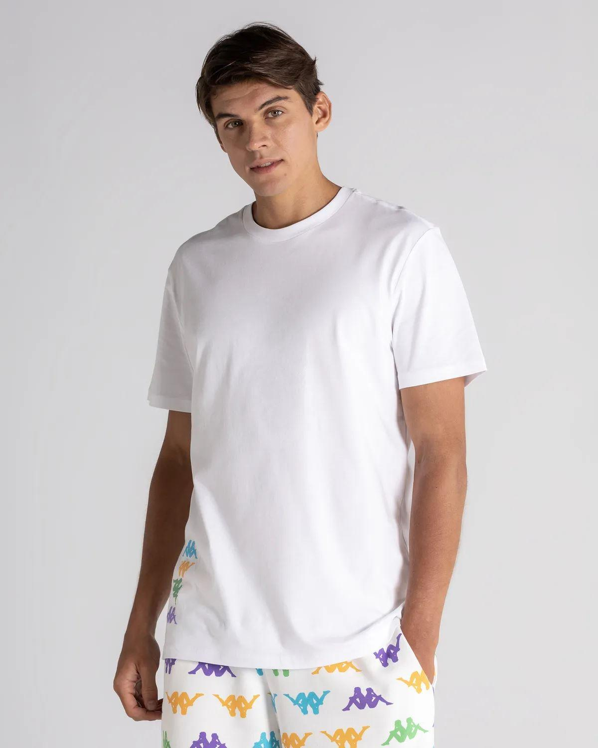 Kappa Authentic Winay Erkek Beyaz Bisiklet Yaka Tshirt