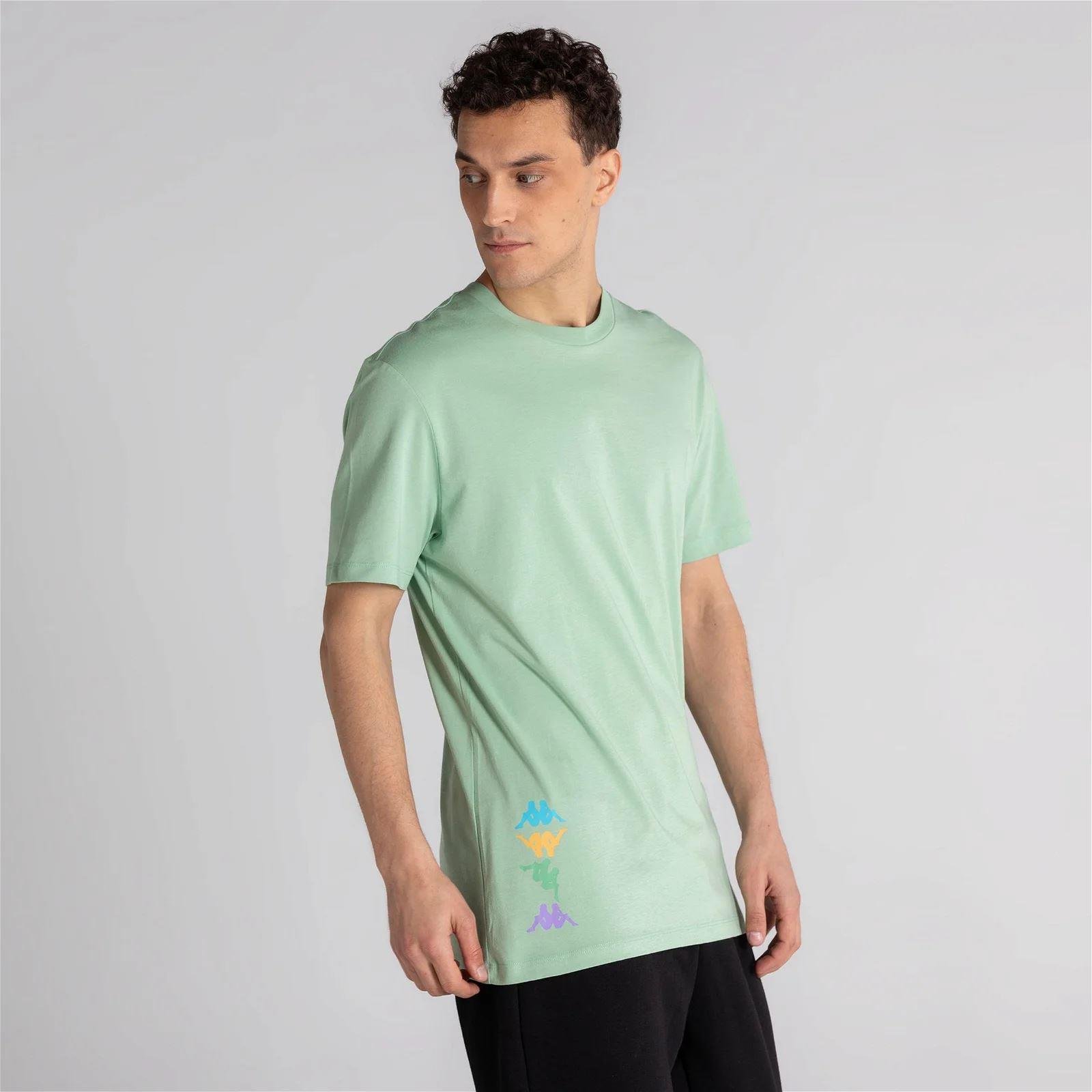 Kappa Authentic Winay Erkek Yesil Bisiklet Yaka Tshirt