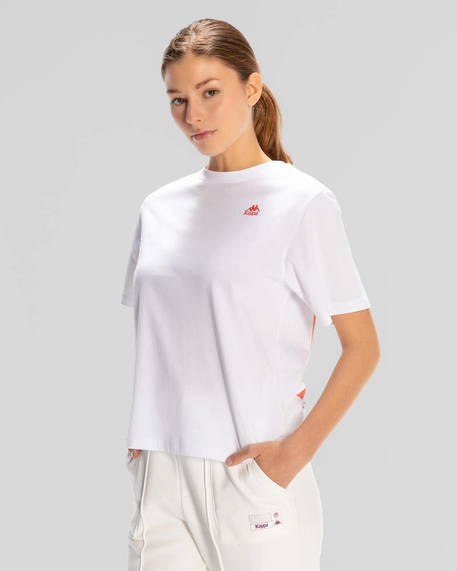 Kappa Kappa Authentic Shoshanna T-Shirt Kadın  Bisiklet Yaka Tshirt