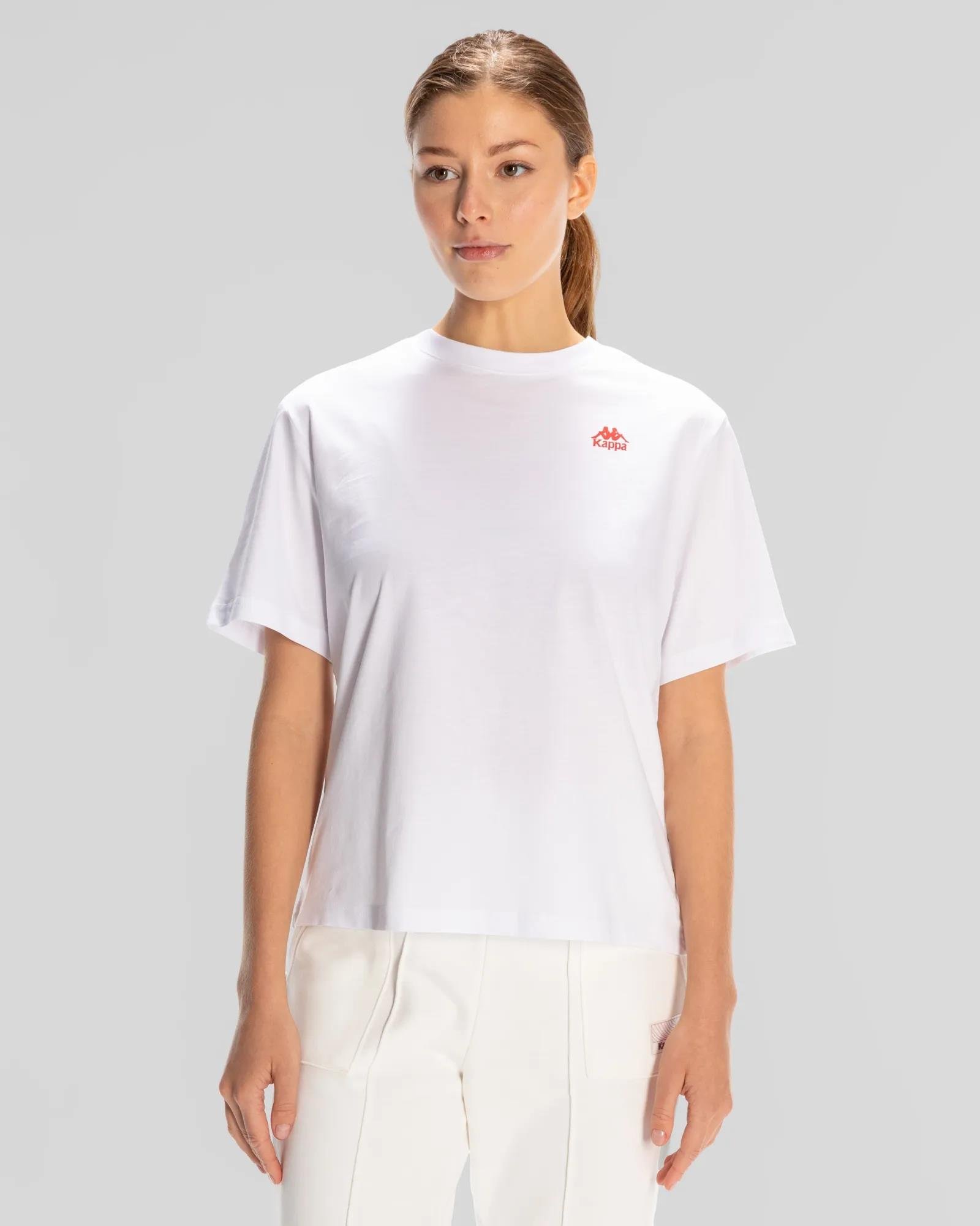 Kappa Kappa Authentic Shoshanna T-Shirt Kadın  Bisiklet Yaka Tshirt