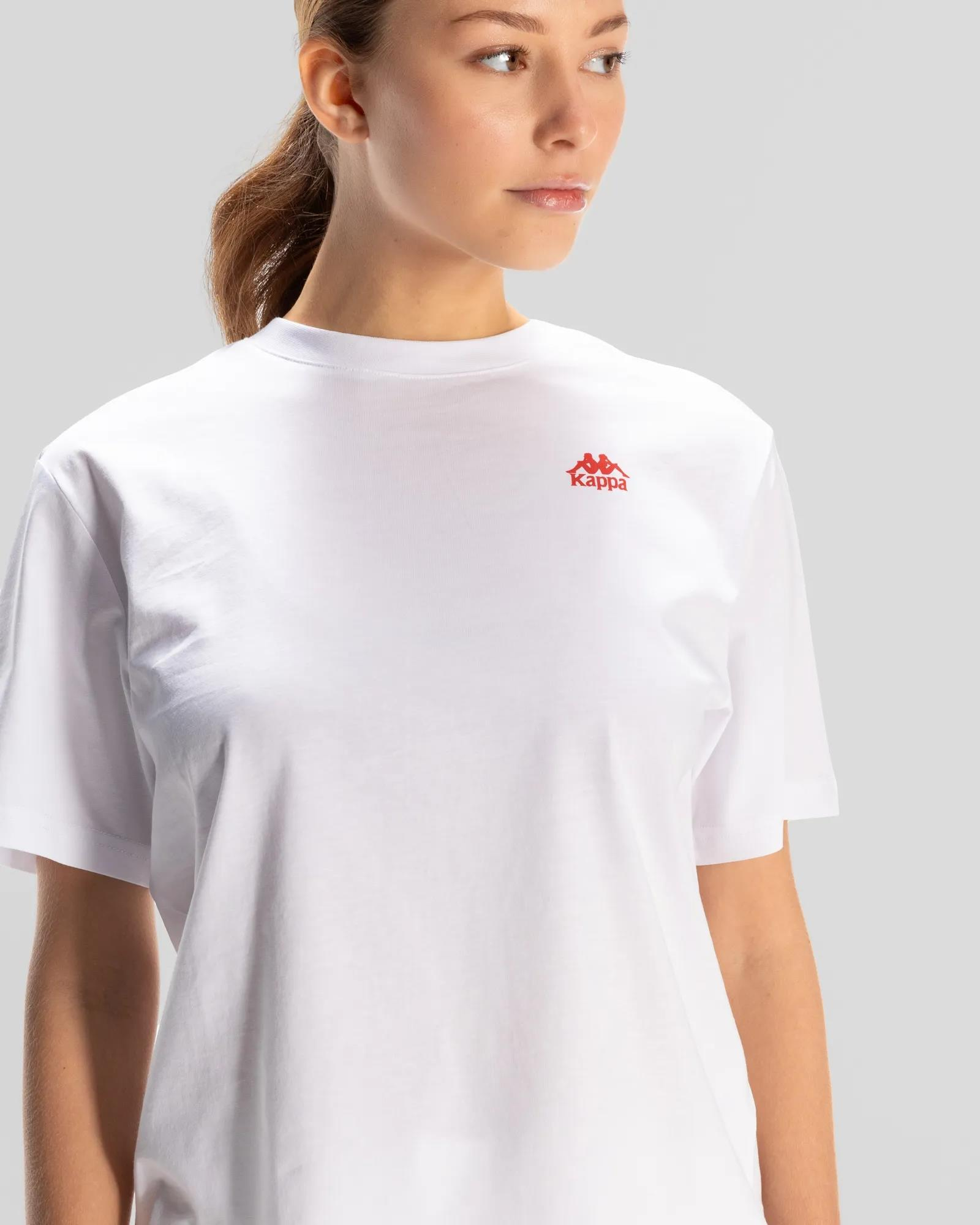 Kappa Kappa Authentic Shoshanna T-Shirt Kadın  Bisiklet Yaka Tshirt