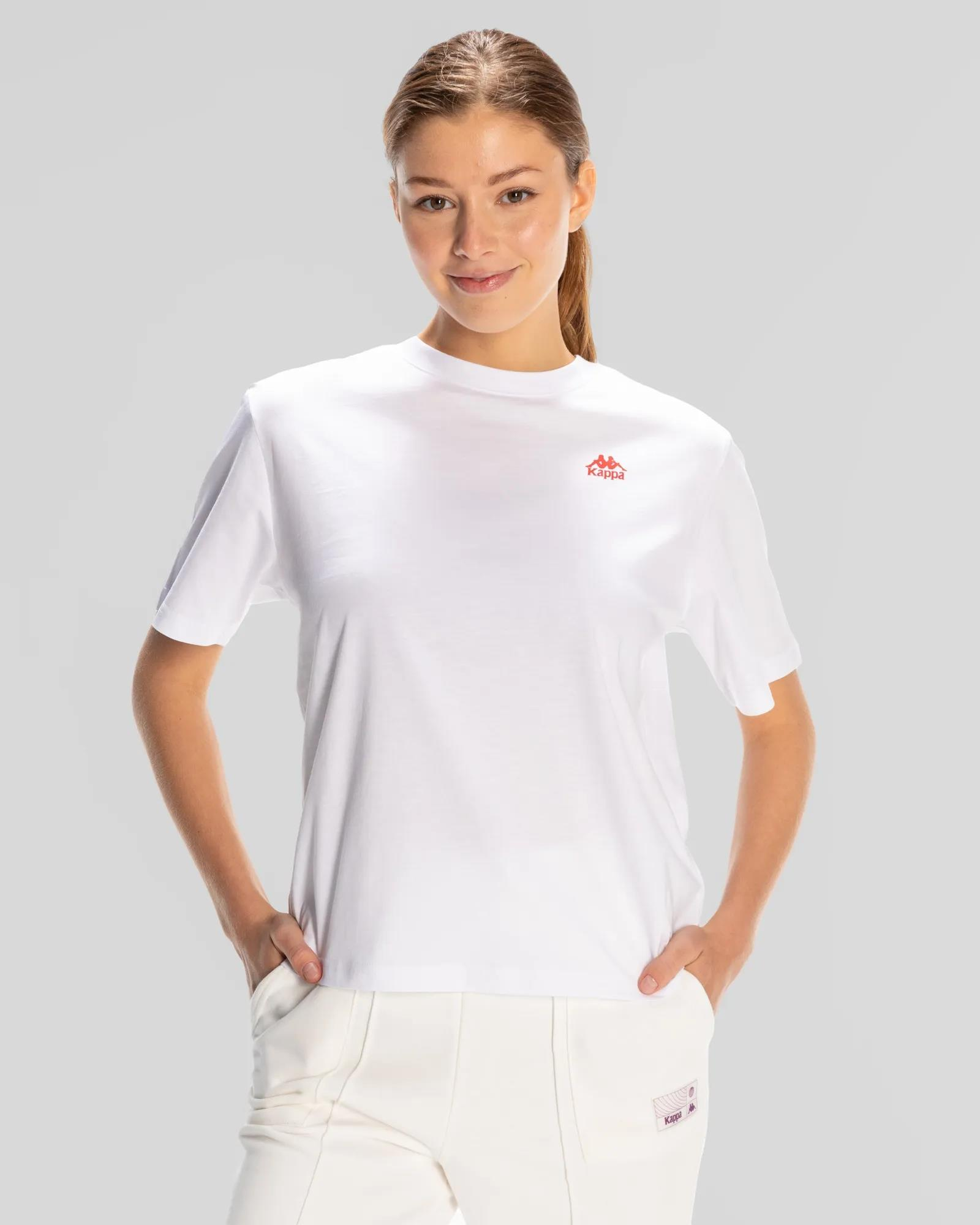 Kappa Kappa Authentic Shoshanna T-Shirt Kadın  Bisiklet Yaka Tshirt