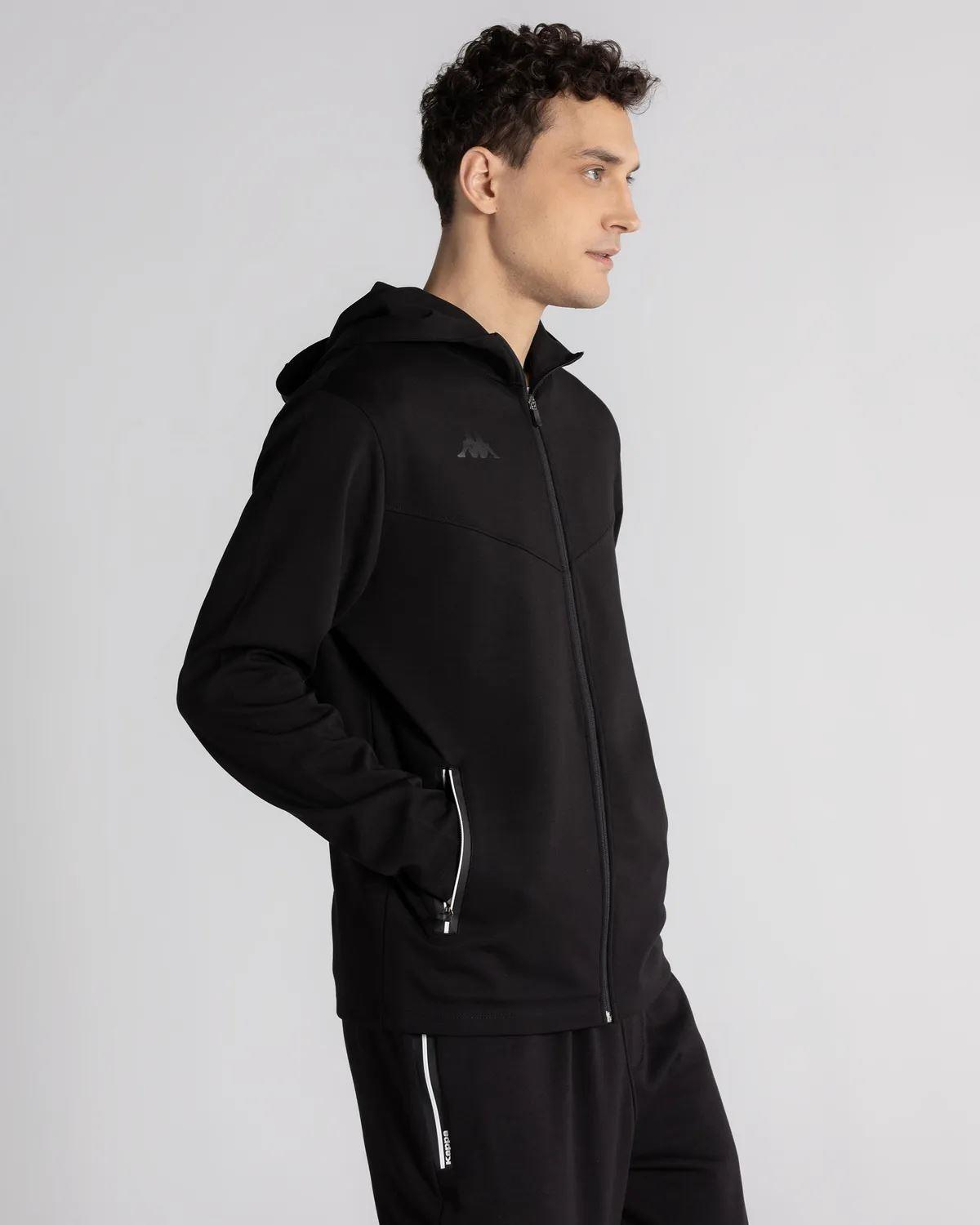 Kappa Koradi Erkek Siyah Tam Fermuarlı Sweat