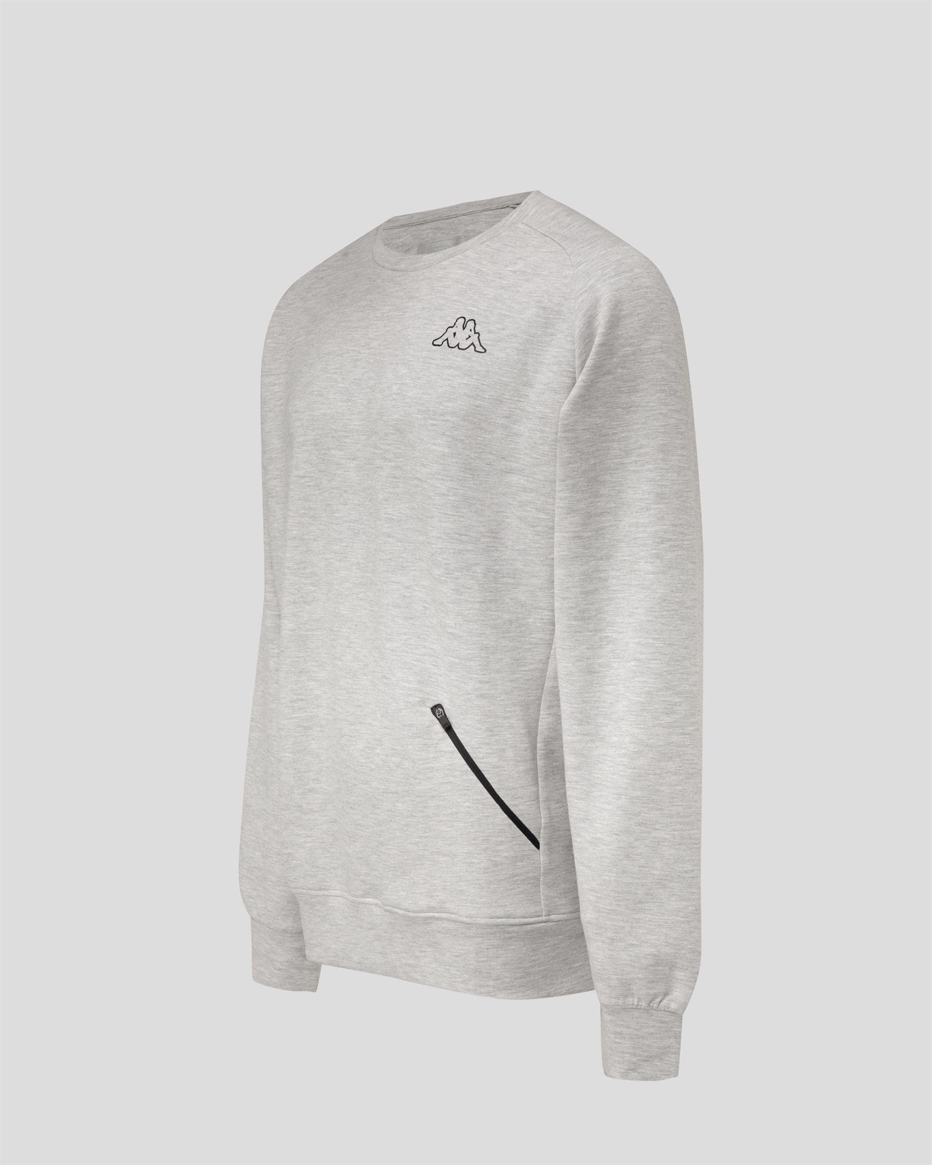 Kappa Logo Axel Tk Erkek Gri Kapşonlu Sweat