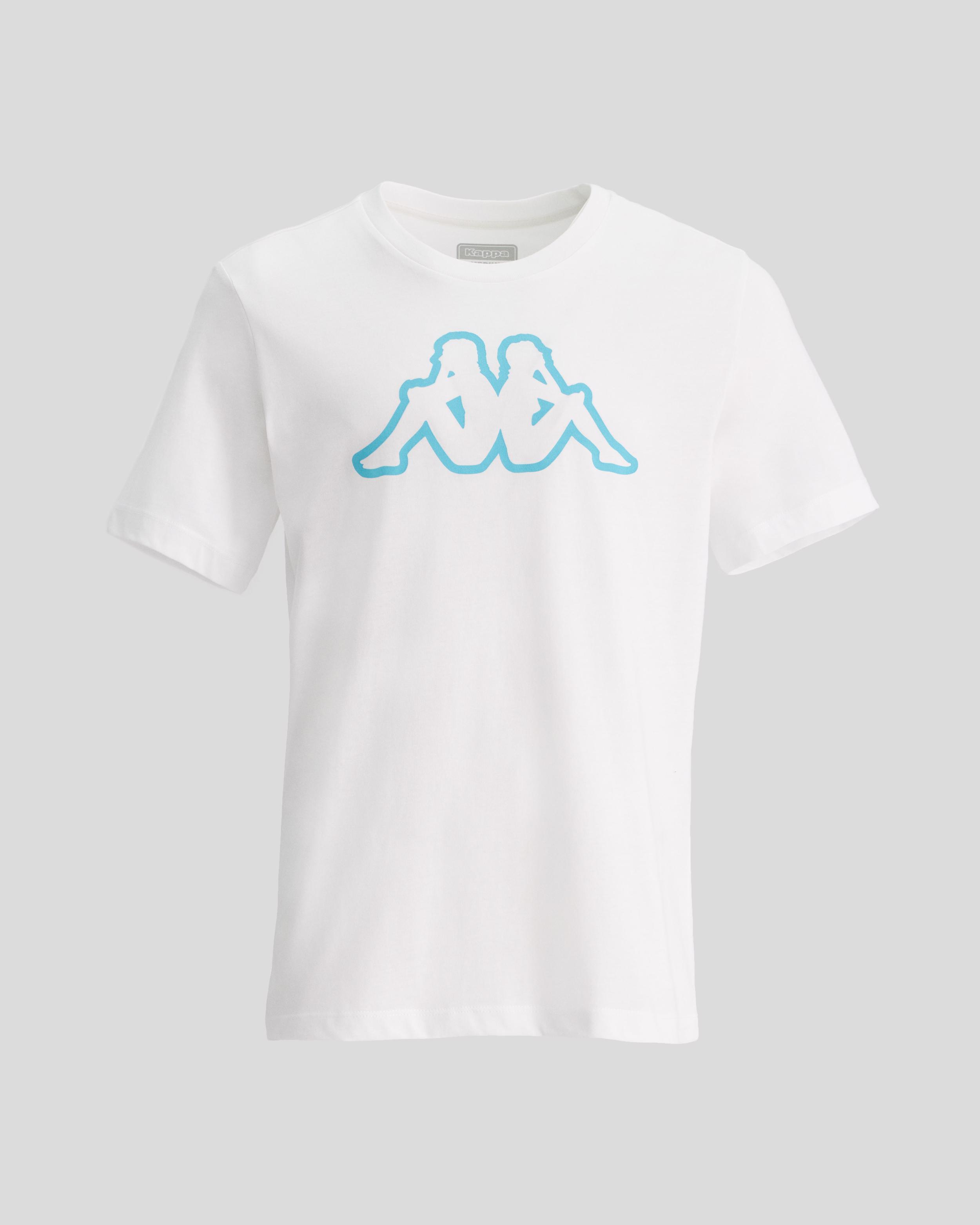 Kappa Logo Cromen Tk Erkek Beyaz Bisiklet Yaka Tshirt