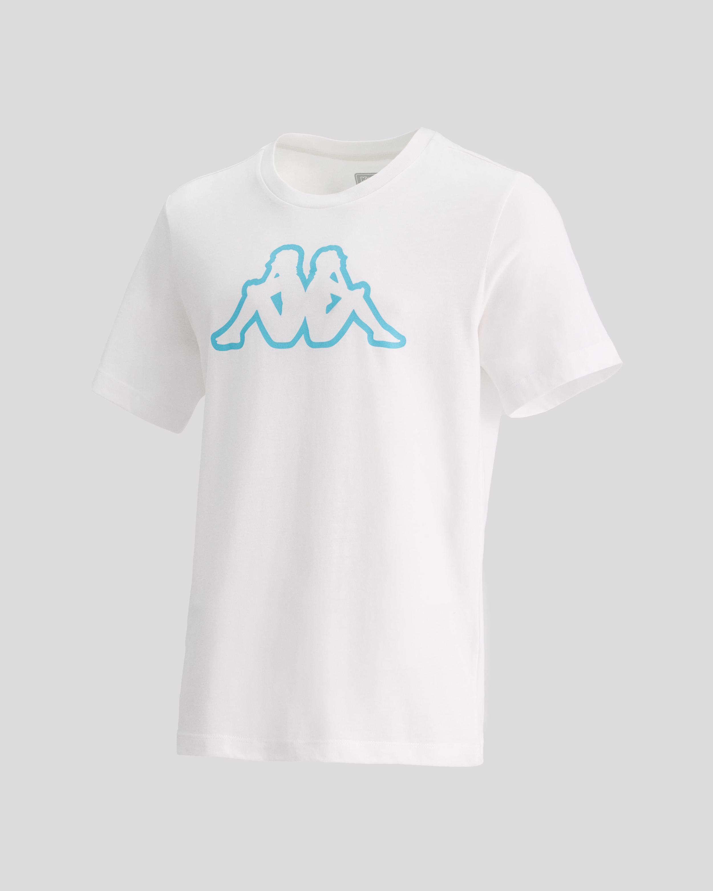 Kappa Logo Cromen Tk Erkek Beyaz Bisiklet Yaka Tshirt