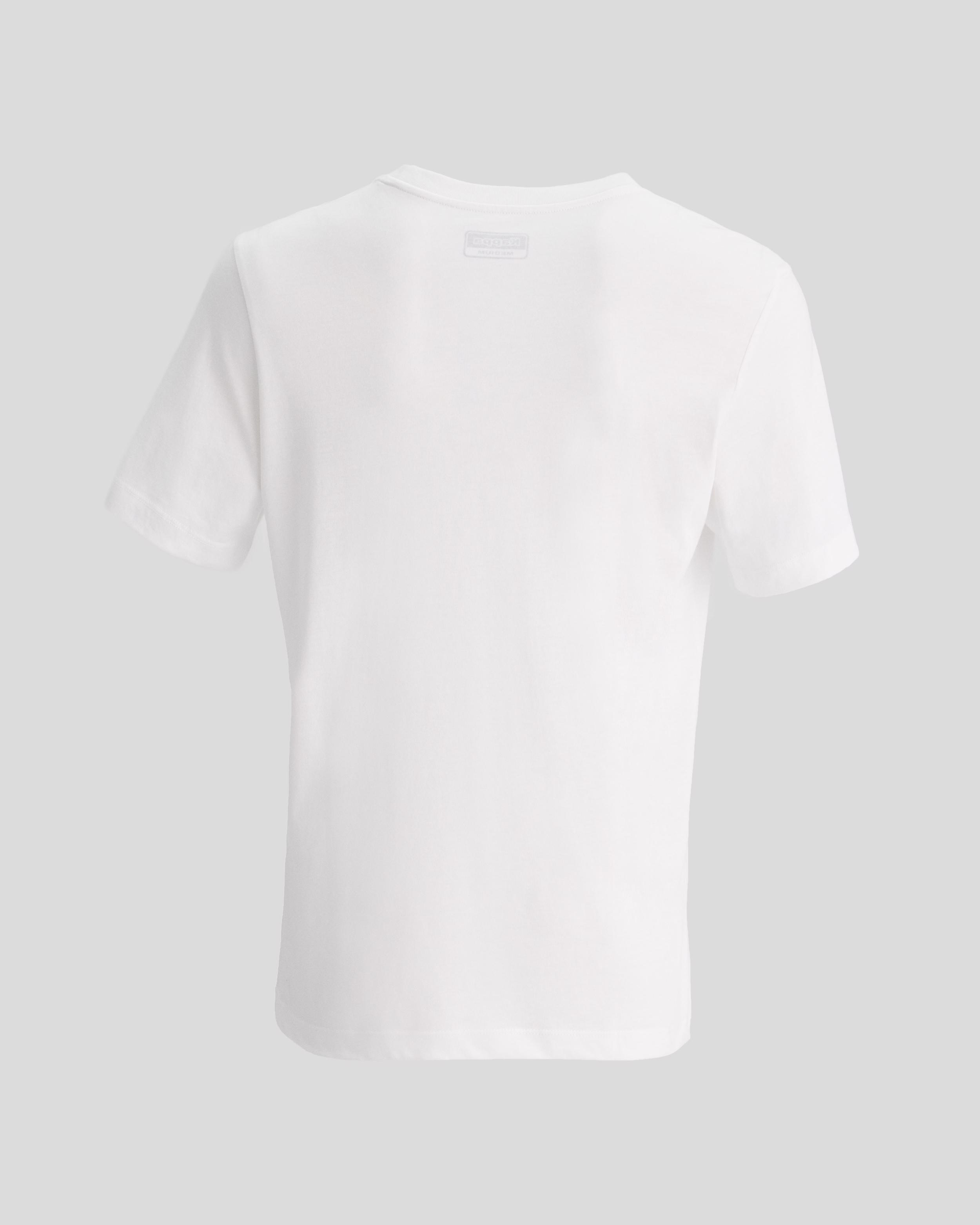 Kappa Logo Cromen Tk Erkek Beyaz Bisiklet Yaka Tshirt