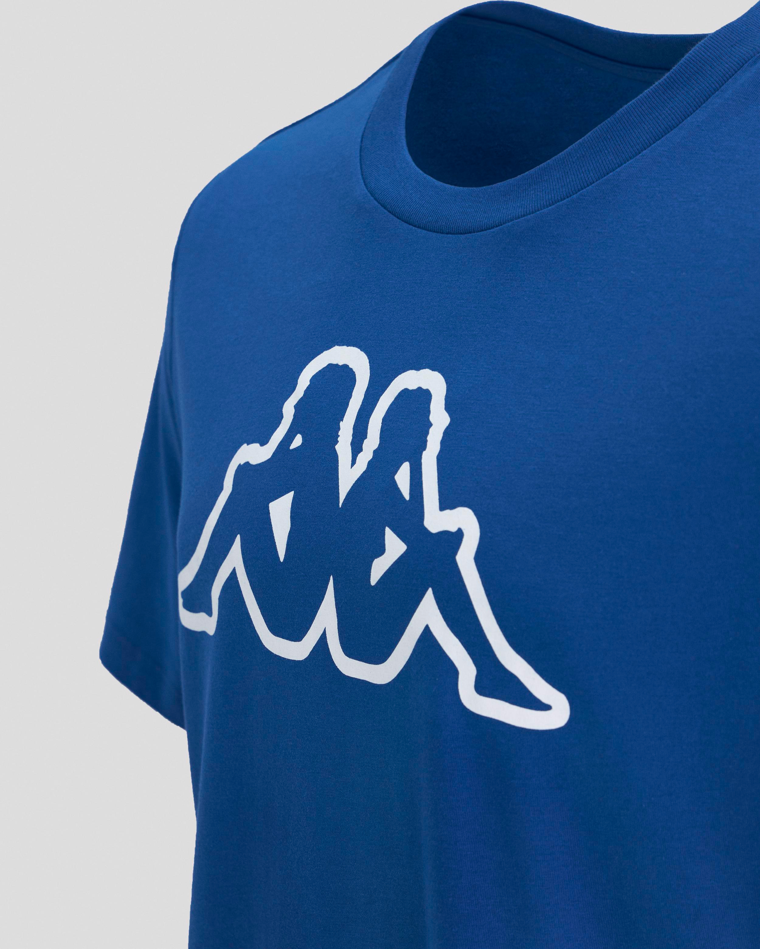 Kappa Logo Cromen Tk Erkek Mavi Bisiklet Yaka Tshirt
