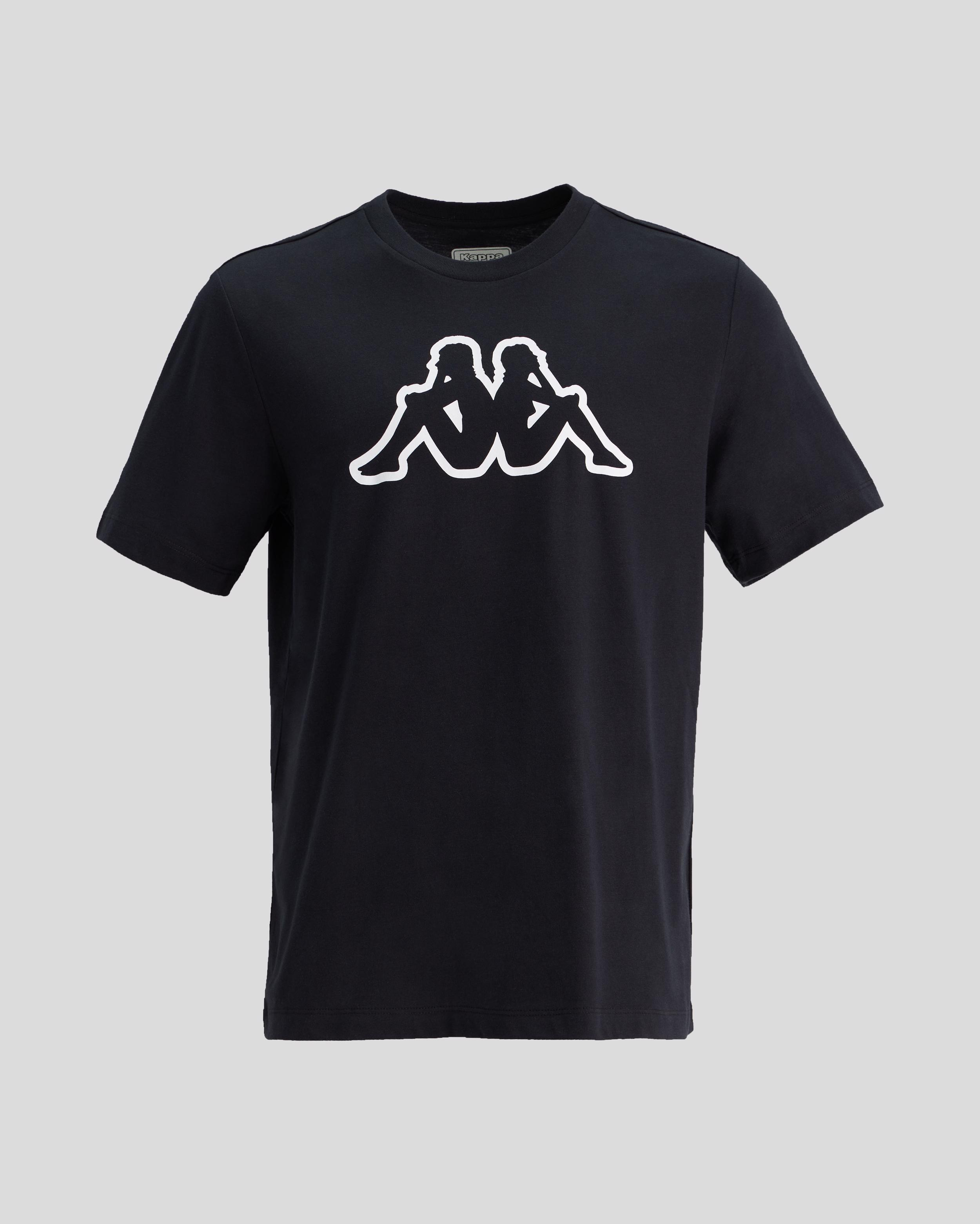 Kappa Logo Cromen Tk Erkek Siyah Bisiklet Yaka Tshirt