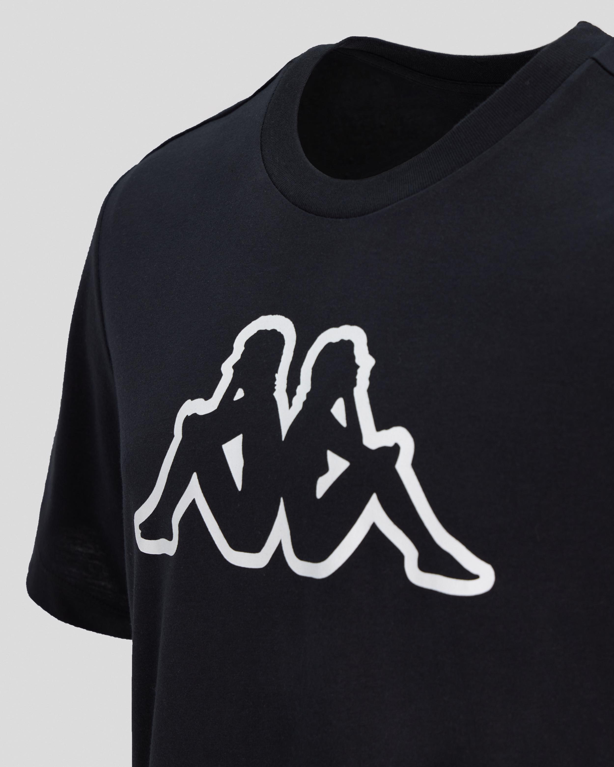 Kappa Logo Cromen Tk Erkek Siyah Bisiklet Yaka Tshirt