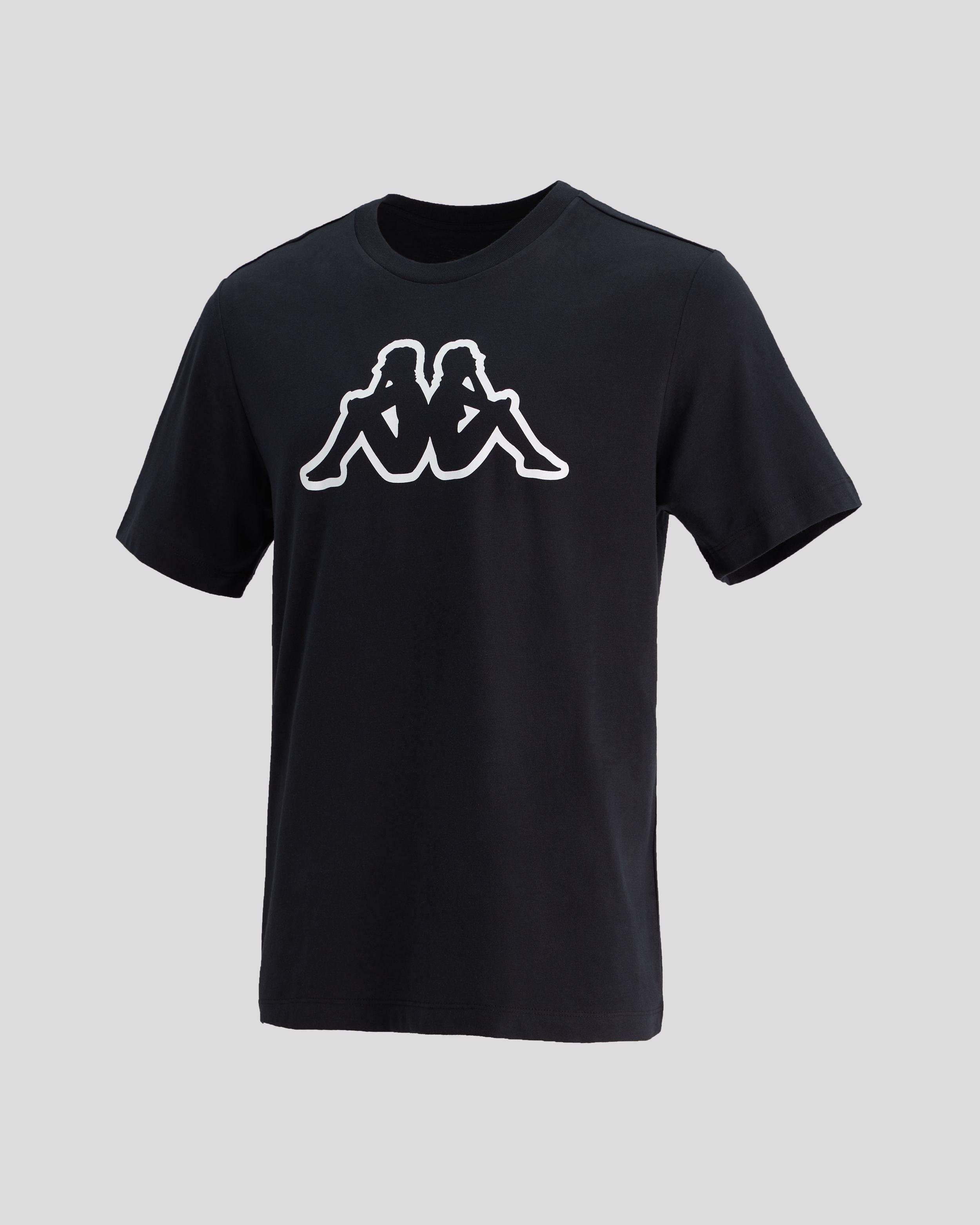 Kappa Logo Cromen Tk Erkek Siyah Bisiklet Yaka Tshirt