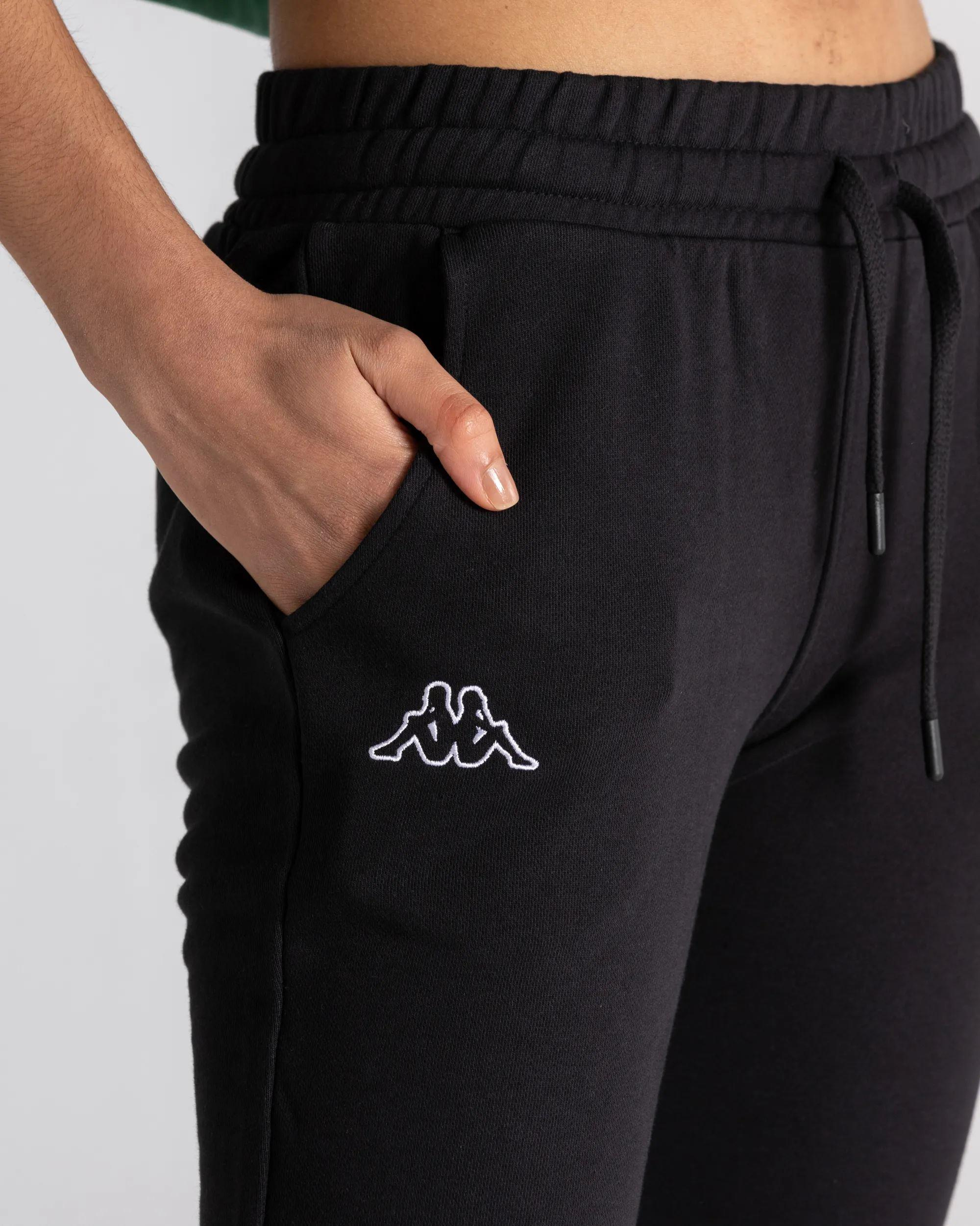 Kappa Logo Theek Slim Tk Kadın Siyah Eşofman Alt