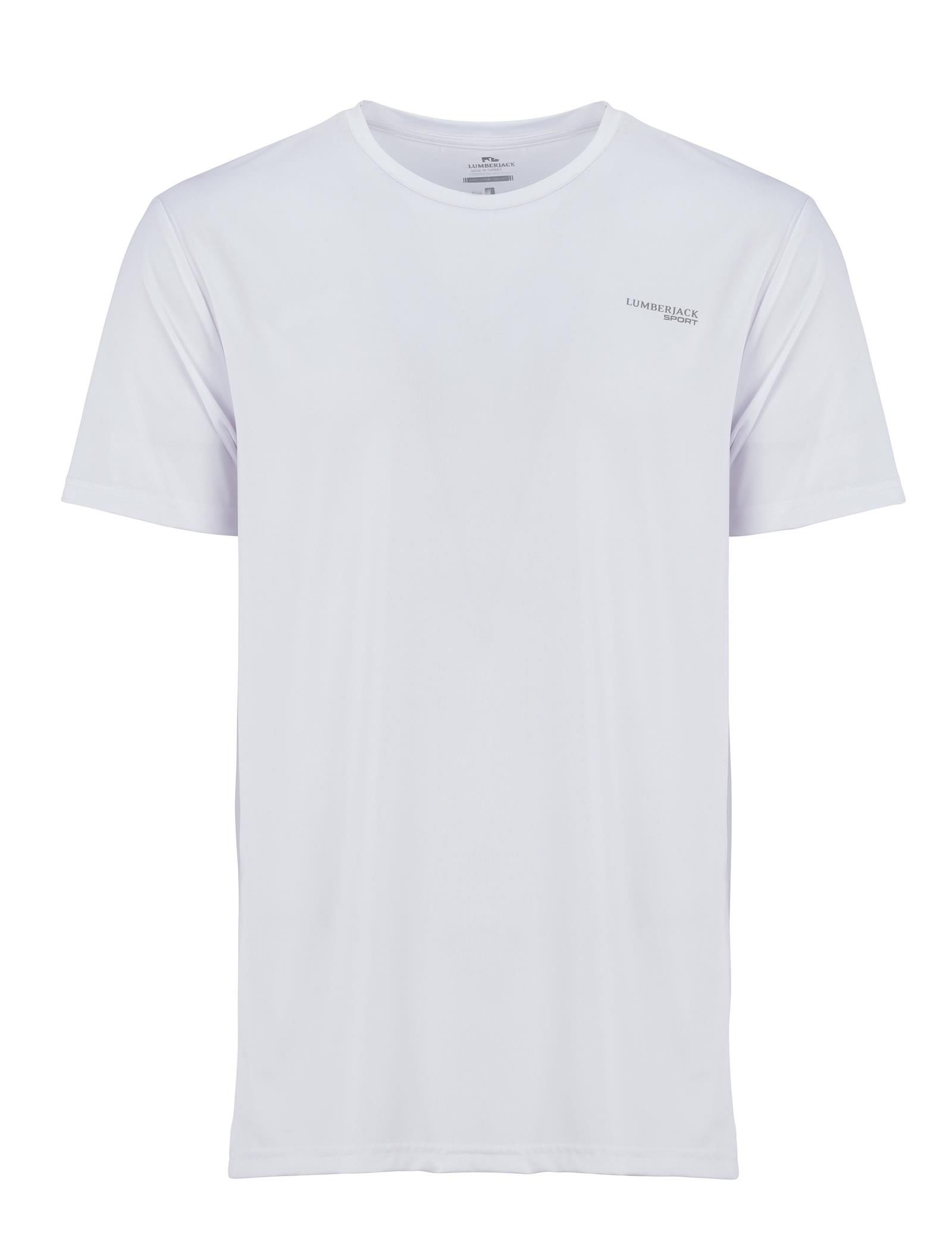 Lumberjack 0W Basic Pes C Neck T-Shirt Erkek Beyaz Tshirt