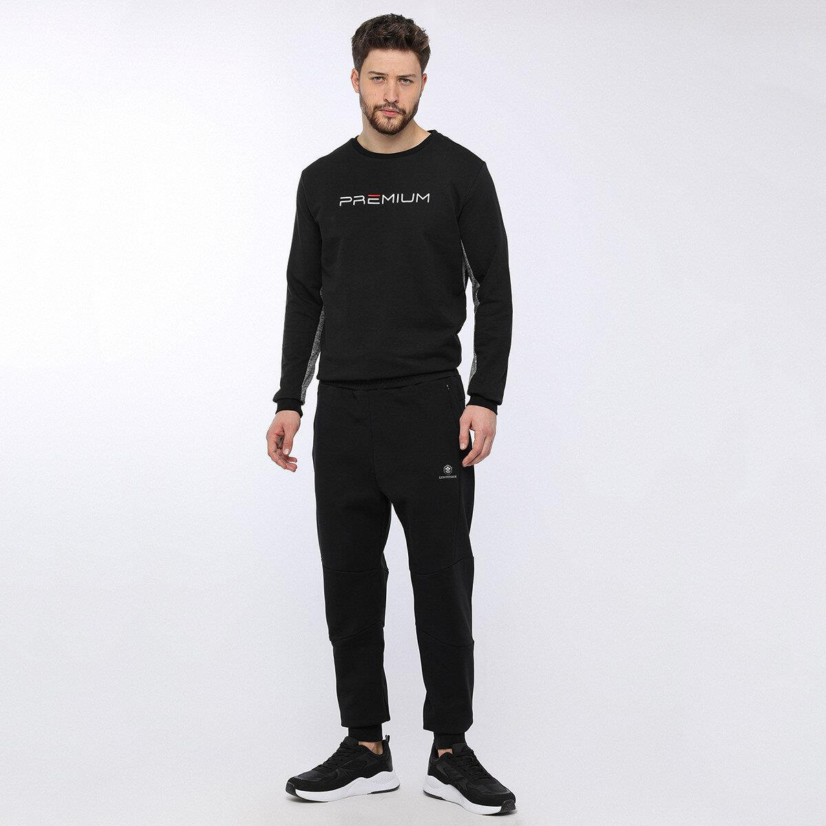 Lumberjack 0W Miles Label Track Pants Erkek Siyah Eşofman Alt