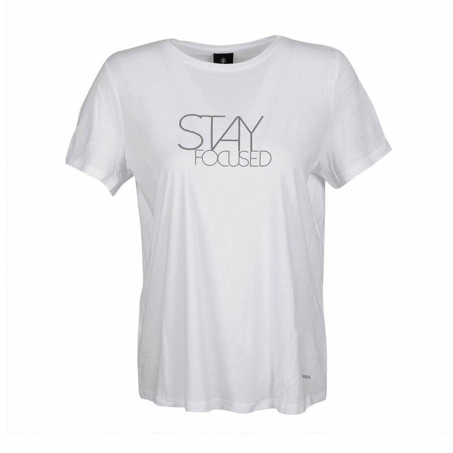 Lumberjack 1M Ct390 Mila Slogan T-Shirt Kadın Beyaz Tshirt