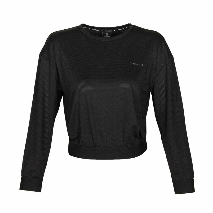 Lumberjack 1M Ct391 Mila Mesh Top Kadın Siyah Uzun Kollu Tshirt