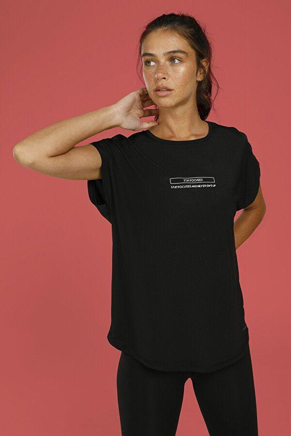 Lumberjack 1M Ct396 Mila Minimal T-Shirt Kadın Siyah Tshirt