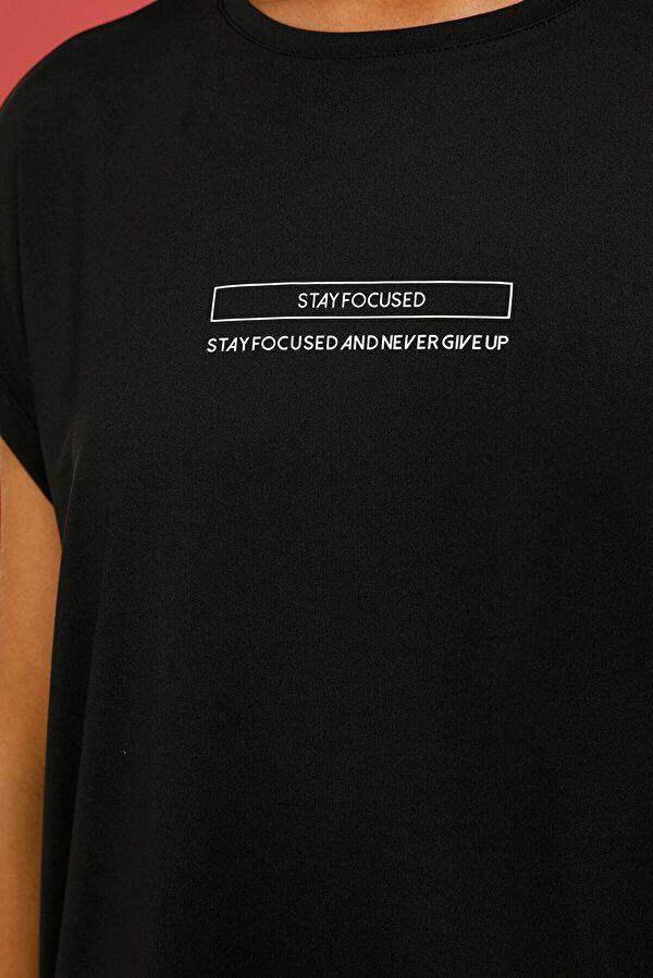 Lumberjack 1M Ct396 Mila Minimal T-Shirt Kadın Siyah Tshirt