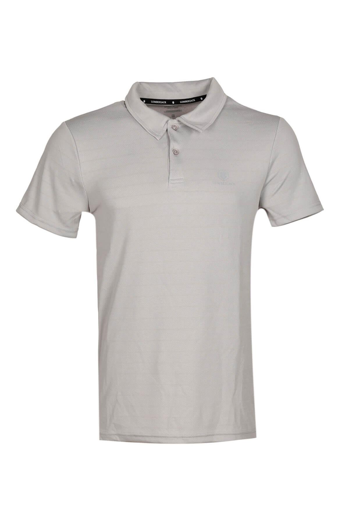 Lumberjack 1M Ct461 Sherman Polo T-Shirt Erkek Gri Polo Yaka Tshirt
