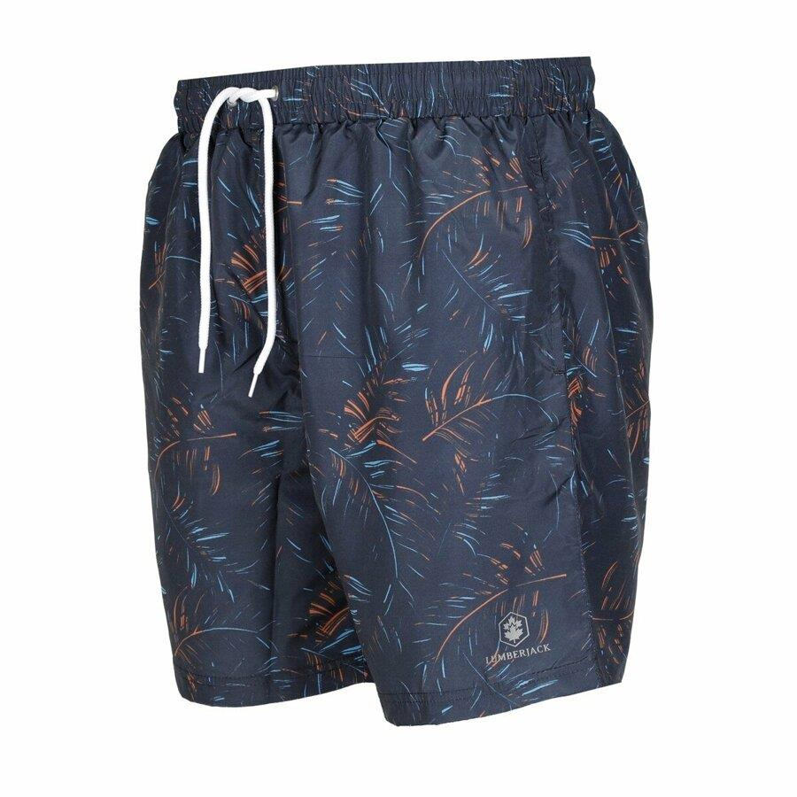 Lumberjack 1M Ct490 Leaf Swim Short Erkek Lacivert Deniz Şortu