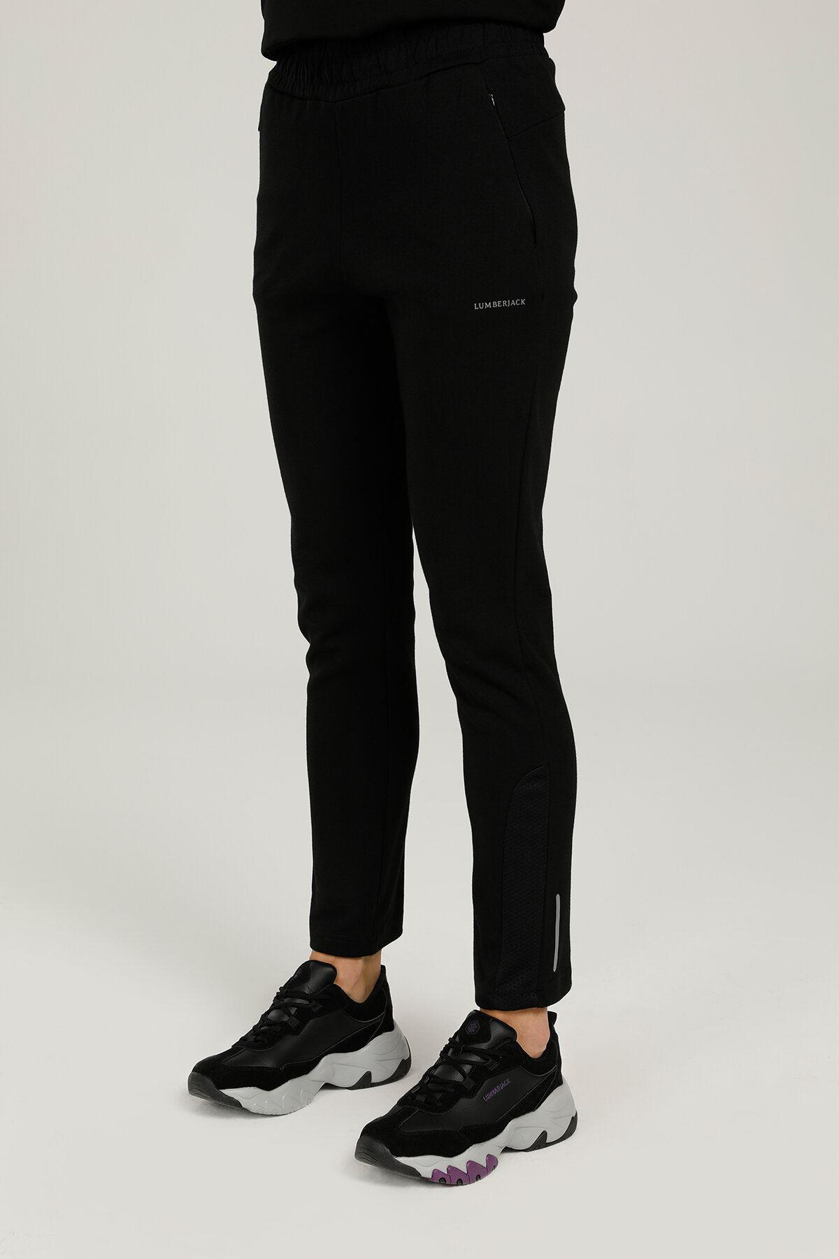 Lumberjack 1W Ct322 Mila Track Pants 1Pr Kadın Siyah Eşofman Alt