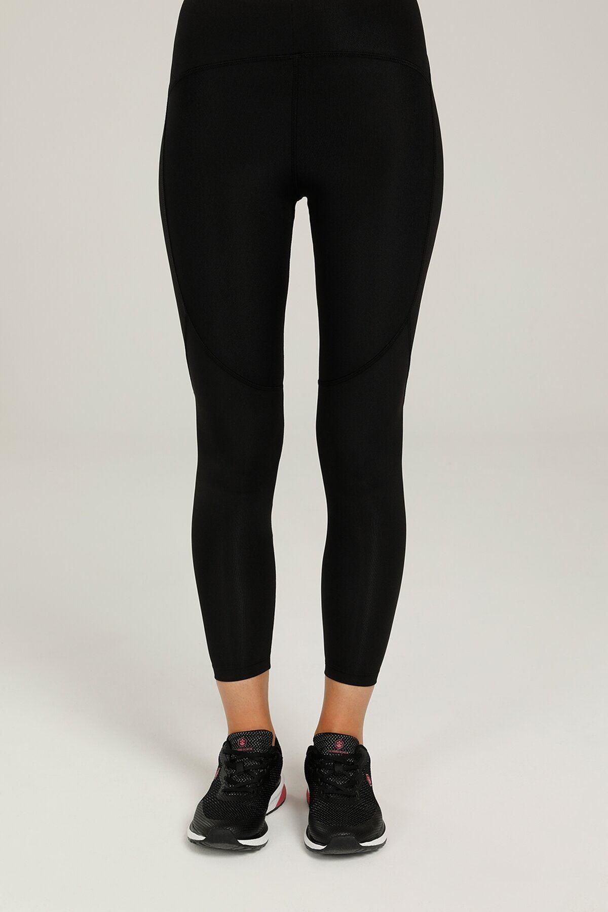 Lumberjack 1W Ct688 Carla Flatlock Leggings 1Pr Kadın Siyah Tayt