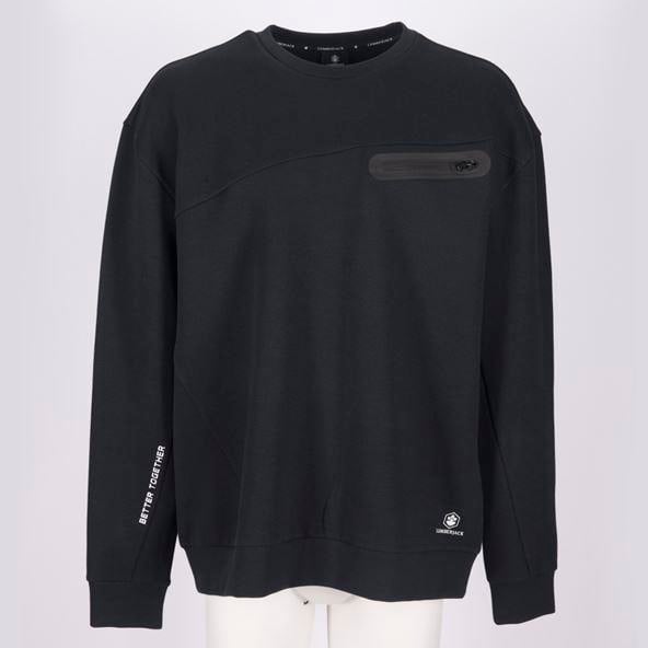 Lumberjack 1W Ct763 Rene Sleeve Detail Sweatsh Erkek Siyah Sweatshirt