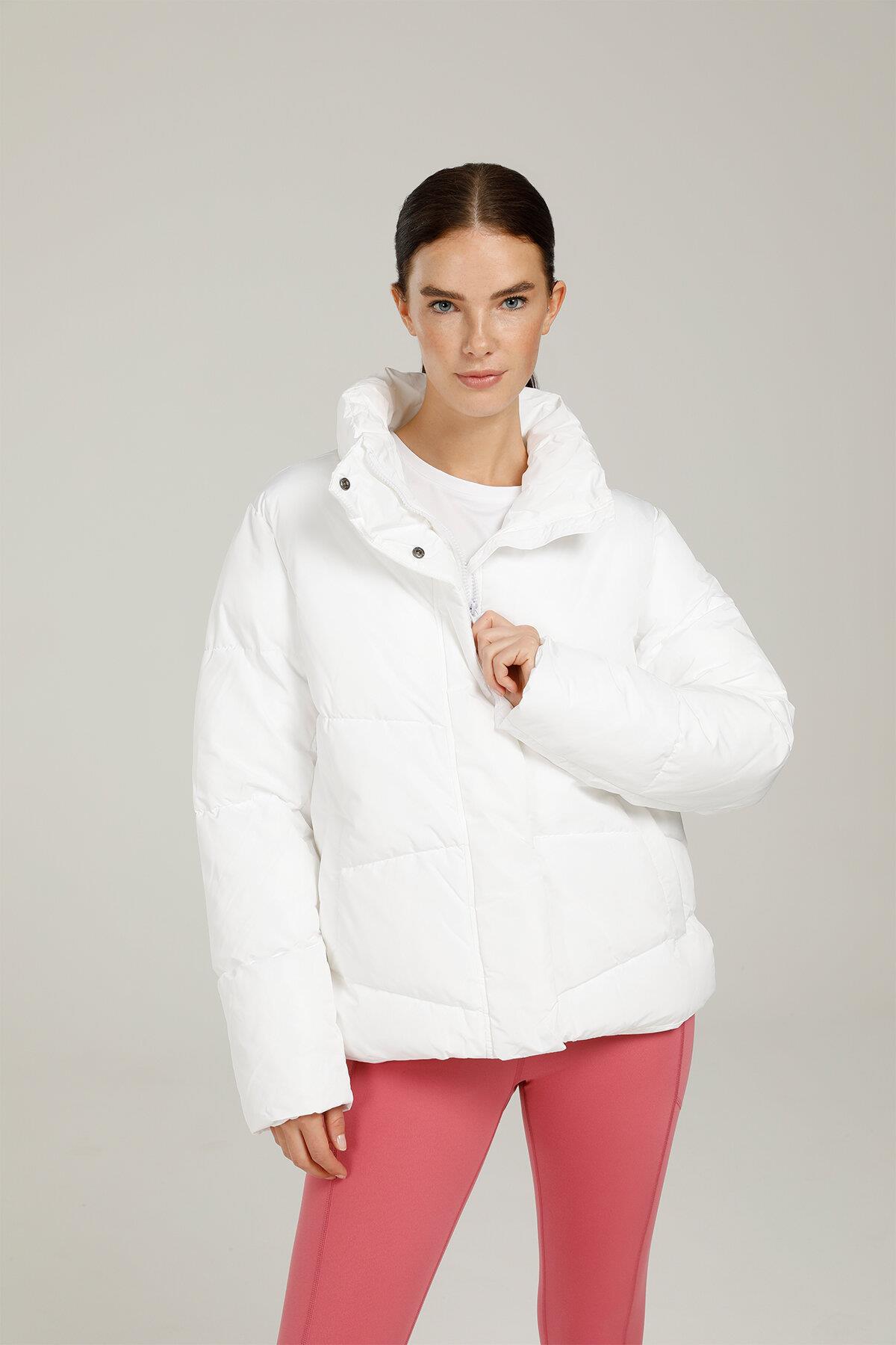 Lumberjack 1W Ct787 Agata Coat  1Pr Kadın Beyaz Mont