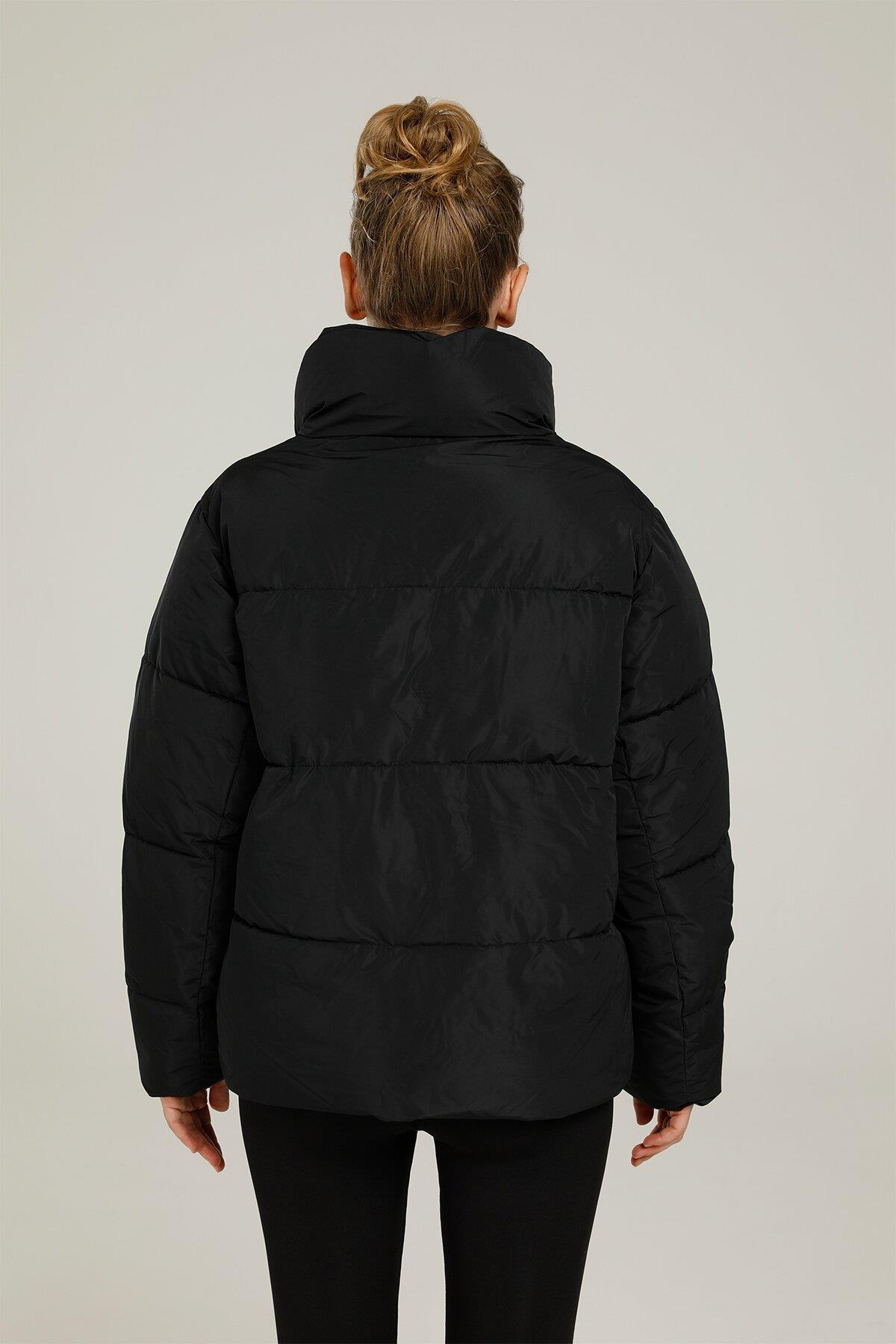 Lumberjack 1W Ct787 Agata Coat  1Pr Kadın Siyah Kaban - Kısa
