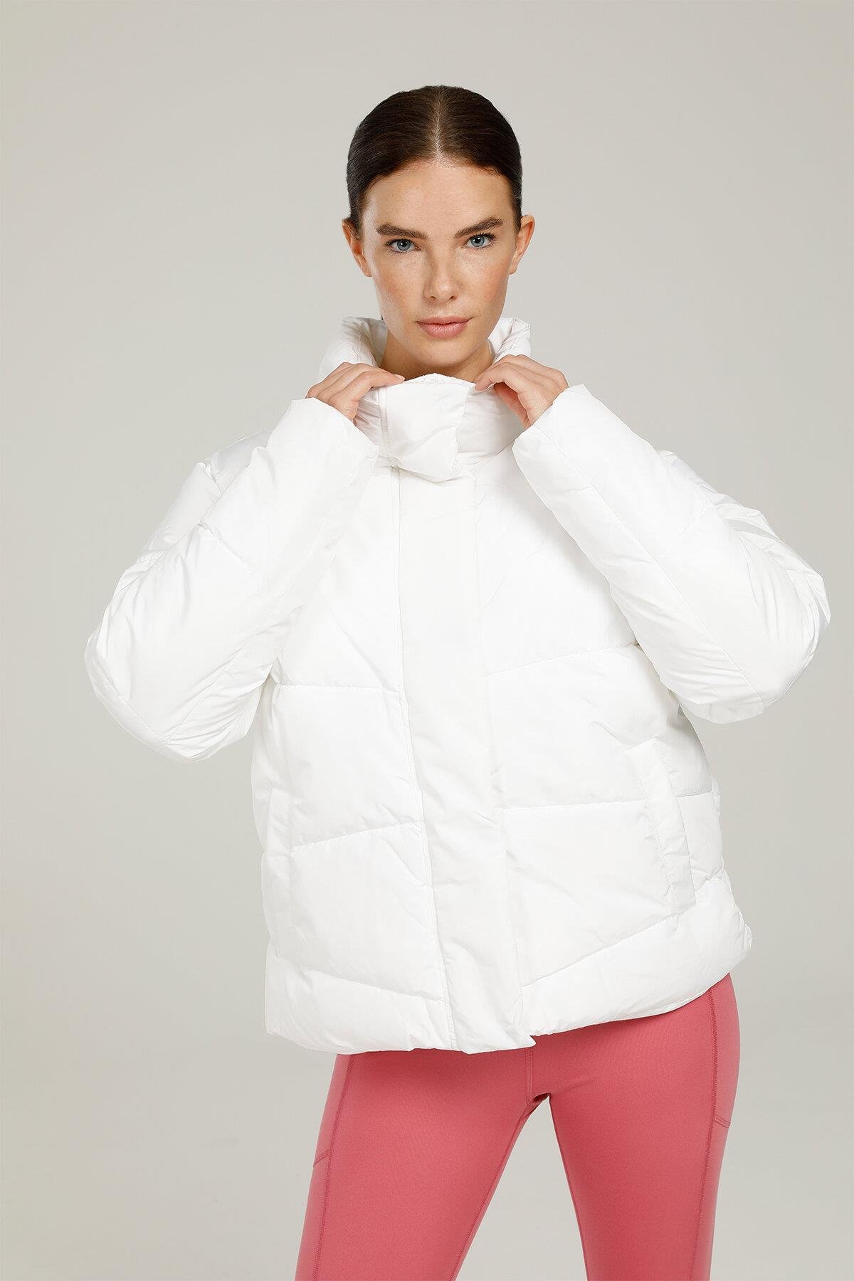 Lumberjack 1W Ct787 Agata Coat  1Pr Kadın Beyaz Mont