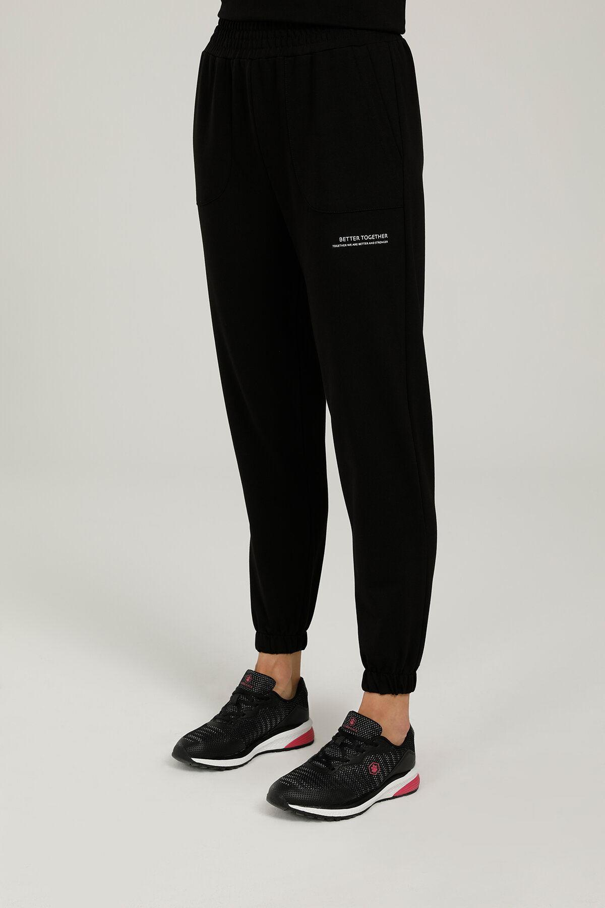 Lumberjack 1W Ct837 Anna Jogger 1Pr Kadın Siyah Eşofman Alt