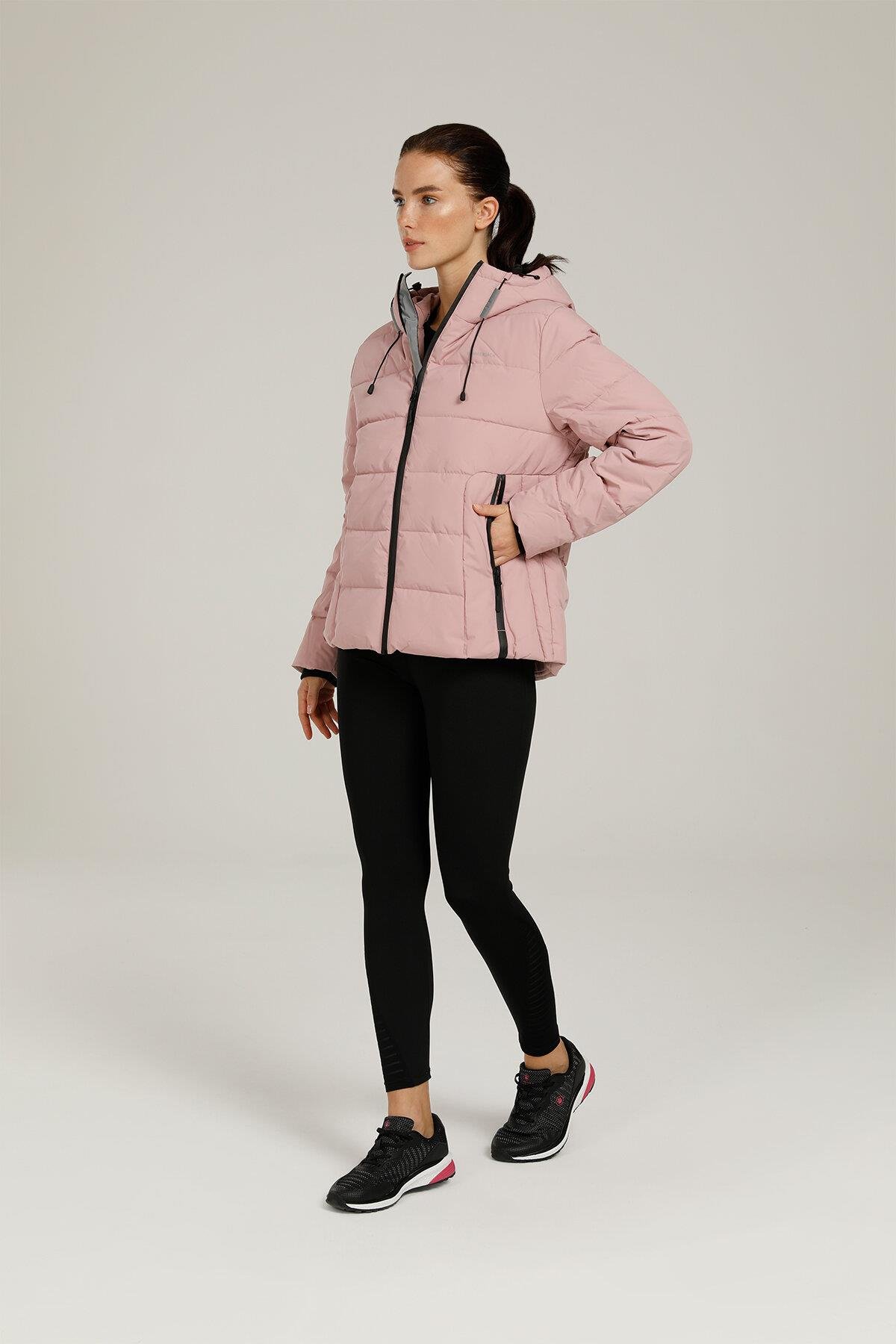 Lumberjack 1W Sn31 Apreski Coat  1Pr Kadın Pembe Kaban - Kısa