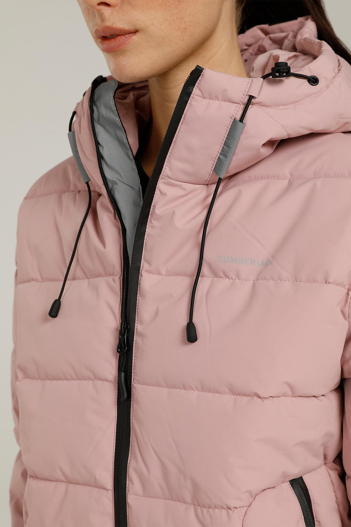 Lumberjack 1W Sn31 Apreski Coat  1Pr Kadın Pembe Kaban - Kısa