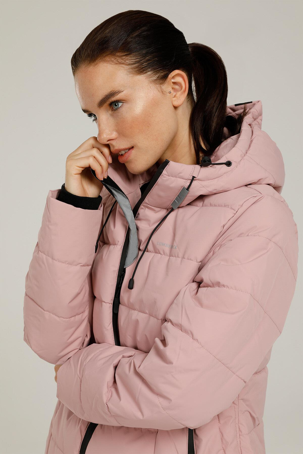 Lumberjack 1W Sn31 Apreski Coat  1Pr Kadın Pembe Kaban - Kısa