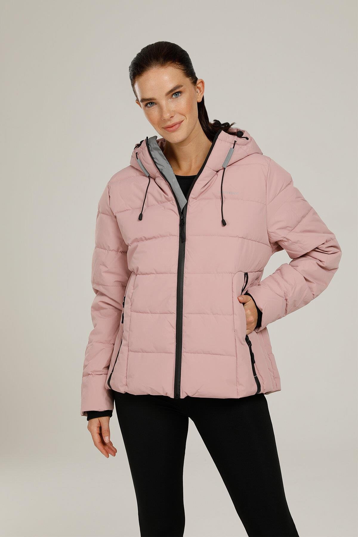 Lumberjack 1W Sn31 Apreski Coat  1Pr Kadın Pembe Kaban - Kısa