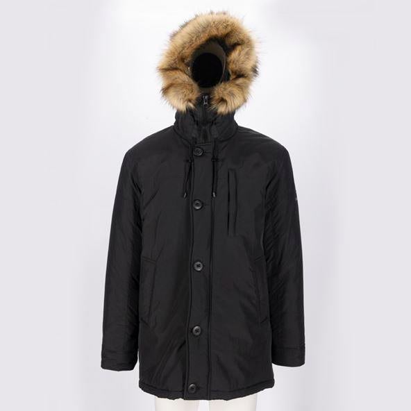 Lumberjack 1W Sn54 Freddy Coat 1Pr Erkek Siyah Kaban - Uzun