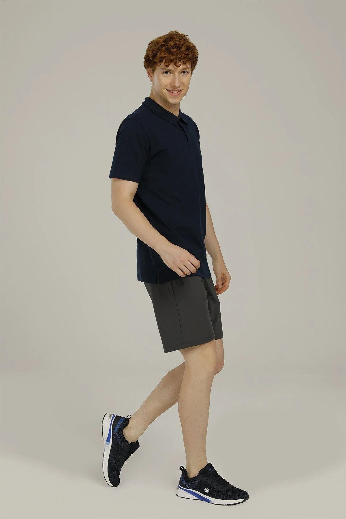 Lumberjack 2M Ct101 Basic Pes Short 2Fx Erkek Gri Melanj Şort