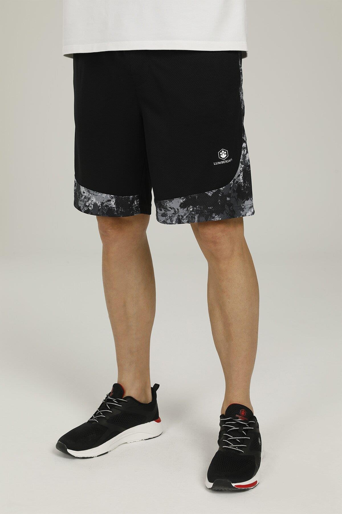 Lumberjack 2M Ct1039 Army Camo Short 2Fx Erkek Siyah Şort