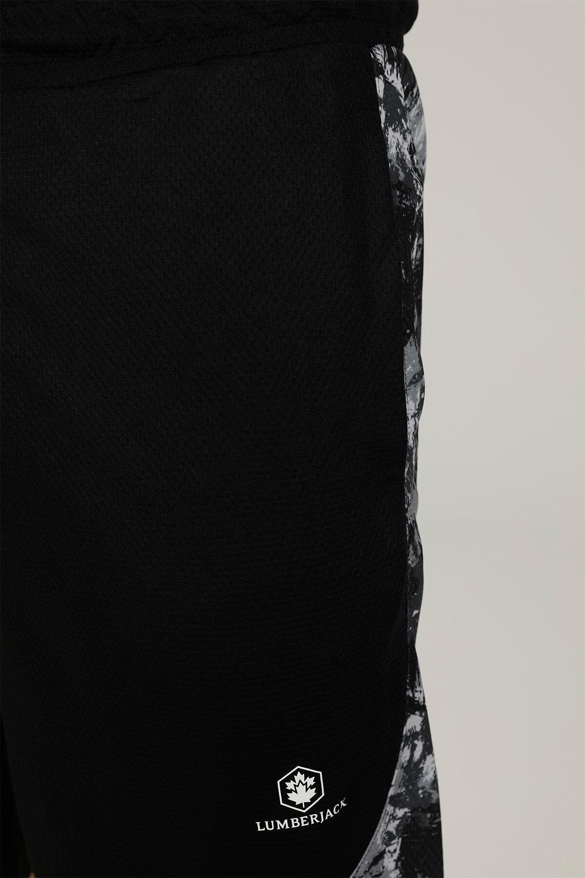 Lumberjack 2M Ct1039 Army Camo Short 2Fx Erkek Siyah Şort