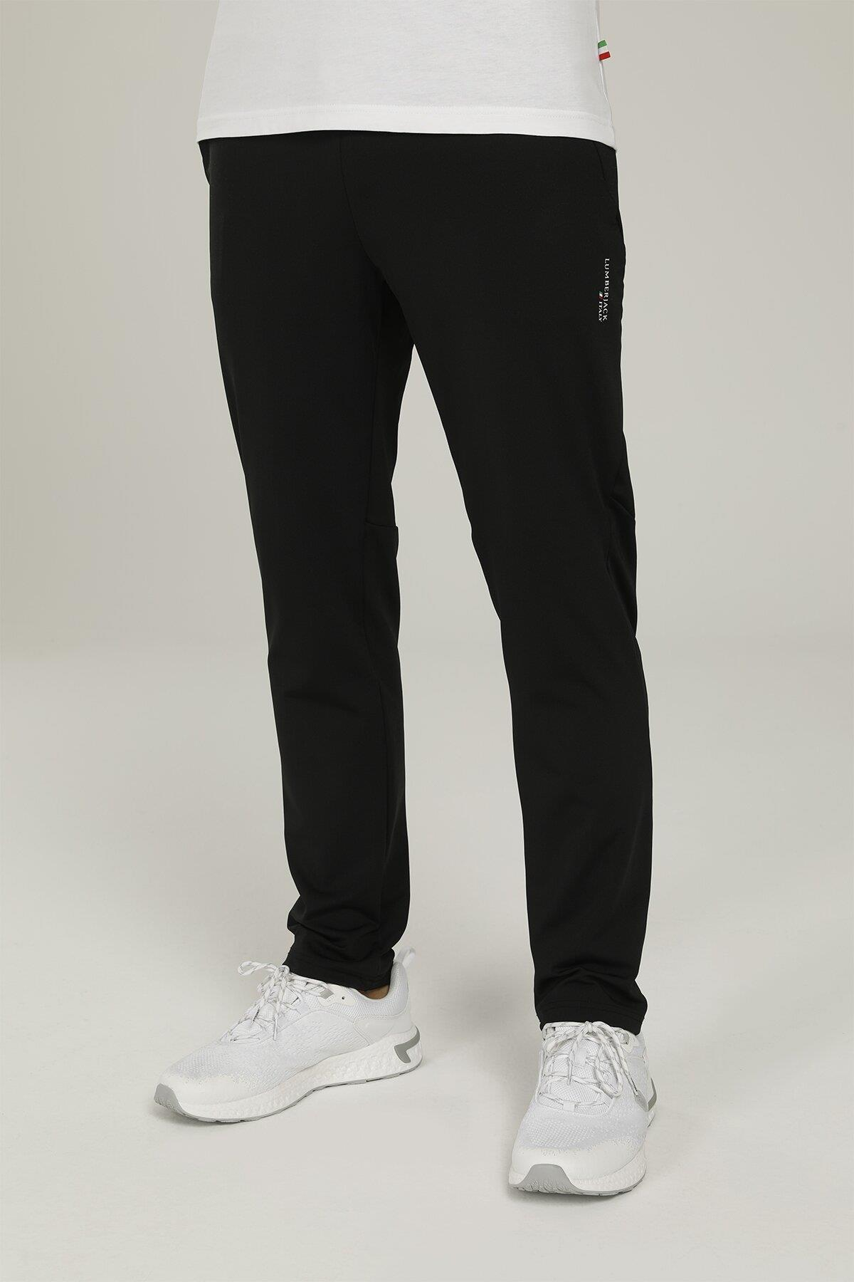 Lumberjack 2M Ct1160 Renato Slogan Track Pants 2 Erkek Siyah Eşofman Alt