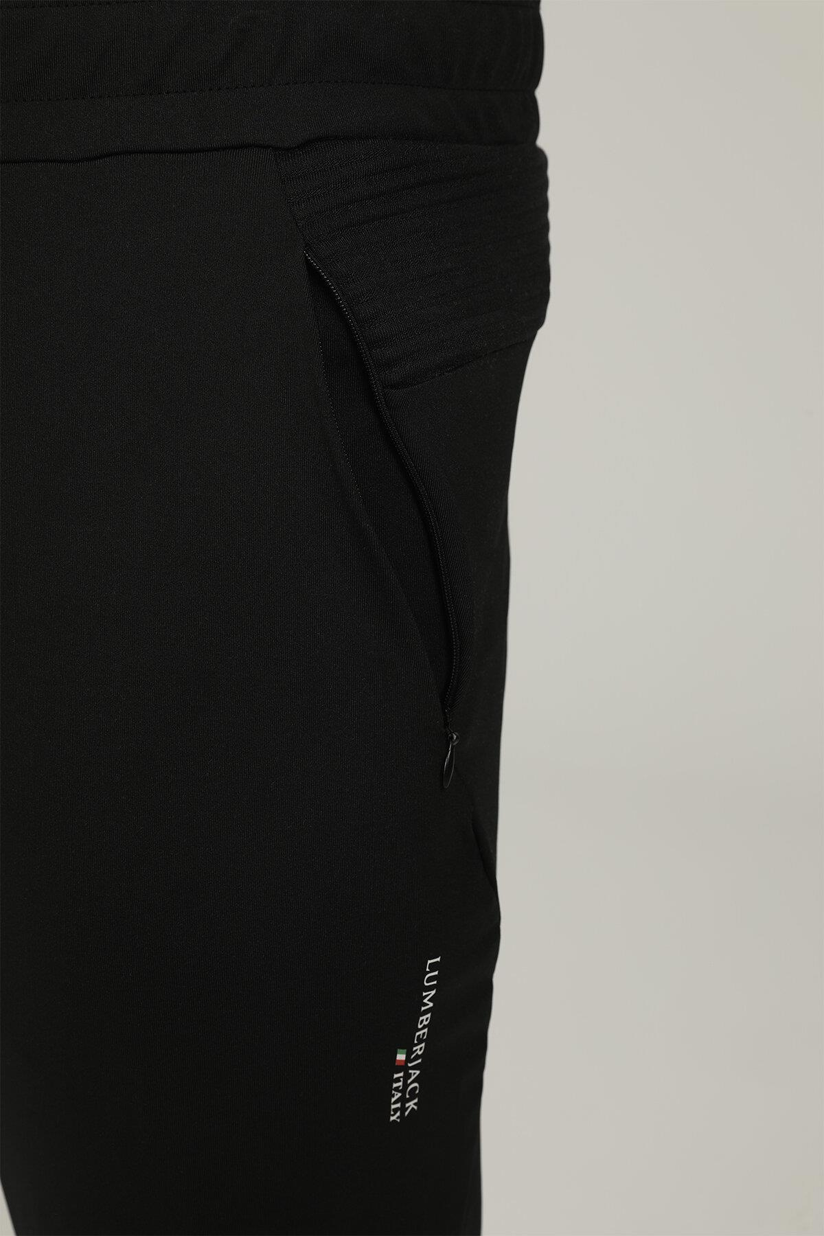 Lumberjack 2M Ct1160 Renato Slogan Track Pants 2 Erkek Siyah Eşofman Alt