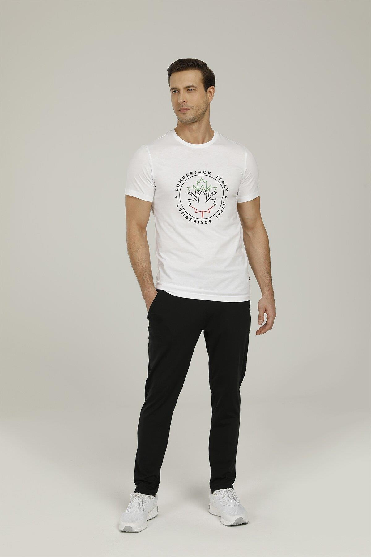 Lumberjack 2M Ct1160 Renato Slogan Track Pants 2 Erkek Siyah Eşofman Alt