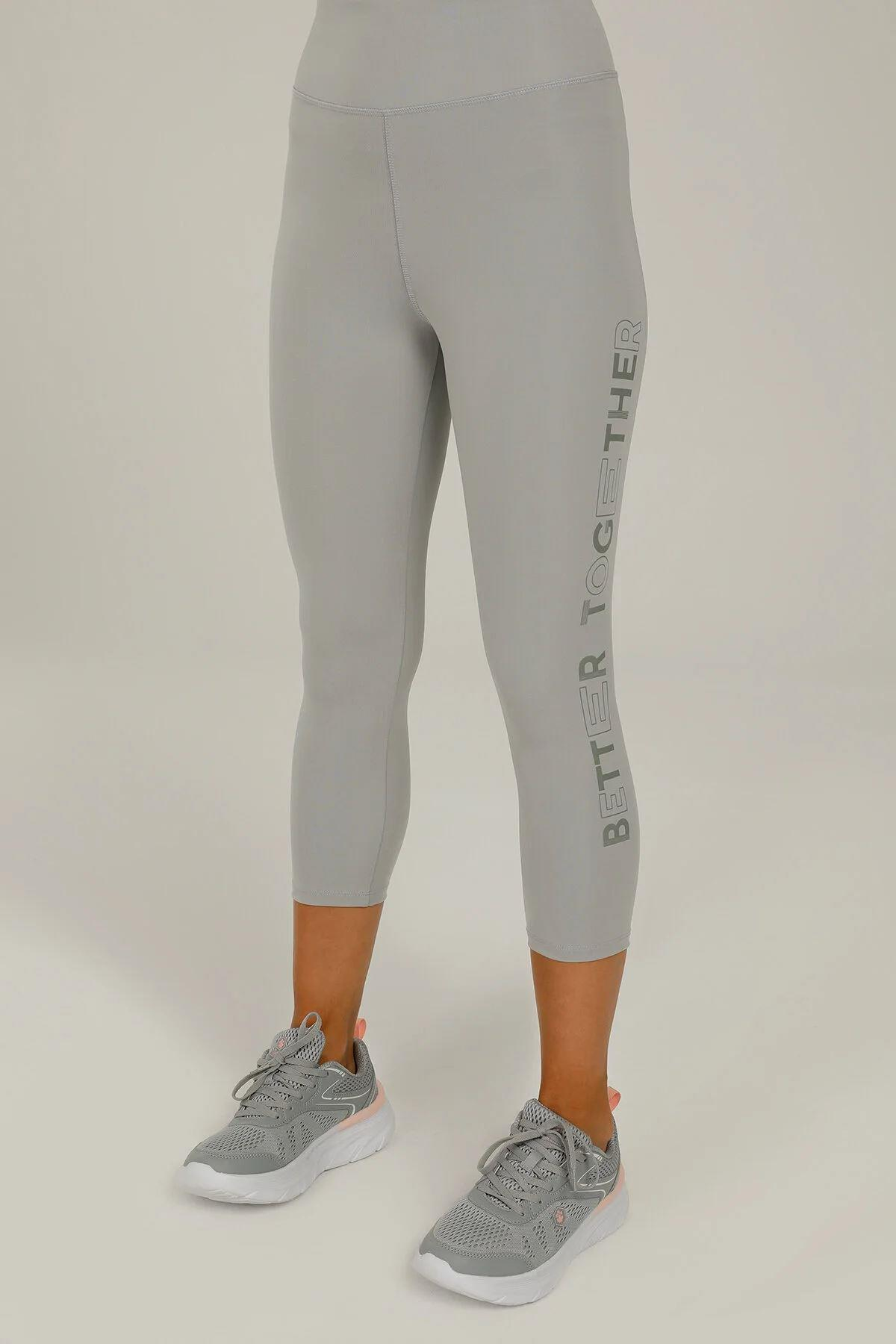 Lumberjack 2M Ct1163 Carla Slogan 3/4 Leggings 2 Erkek Beyaz Tayt